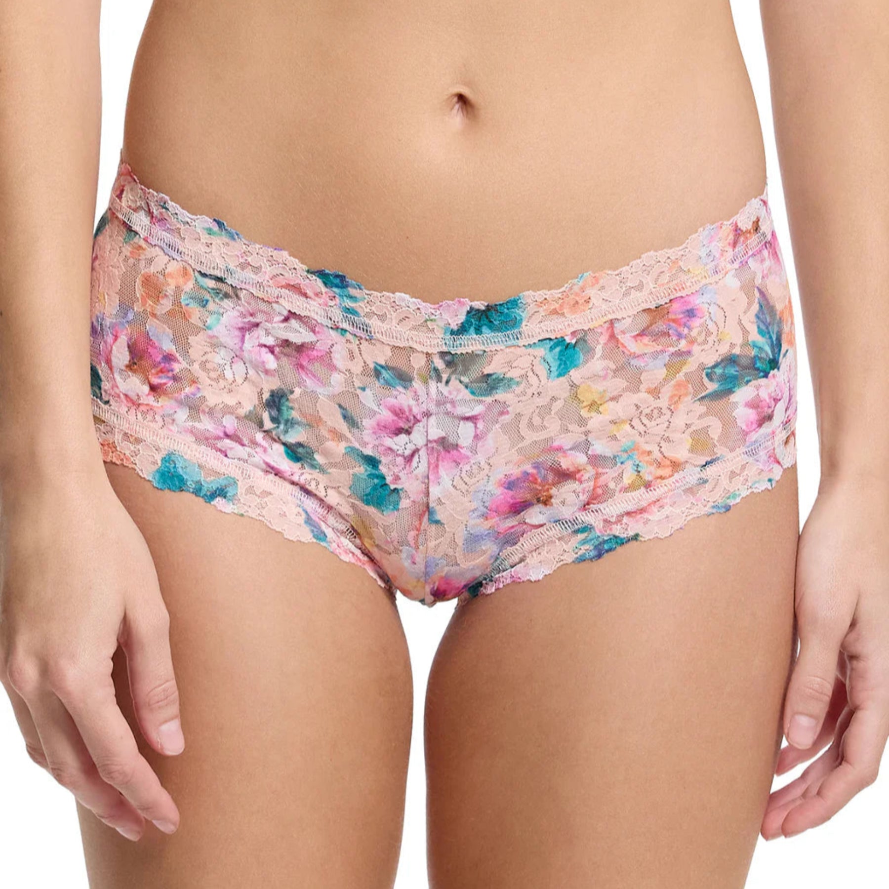 Hanky Panky Printed Signature Lace Boyshort PR4812 - Buy Myself Flowers (BMFP)