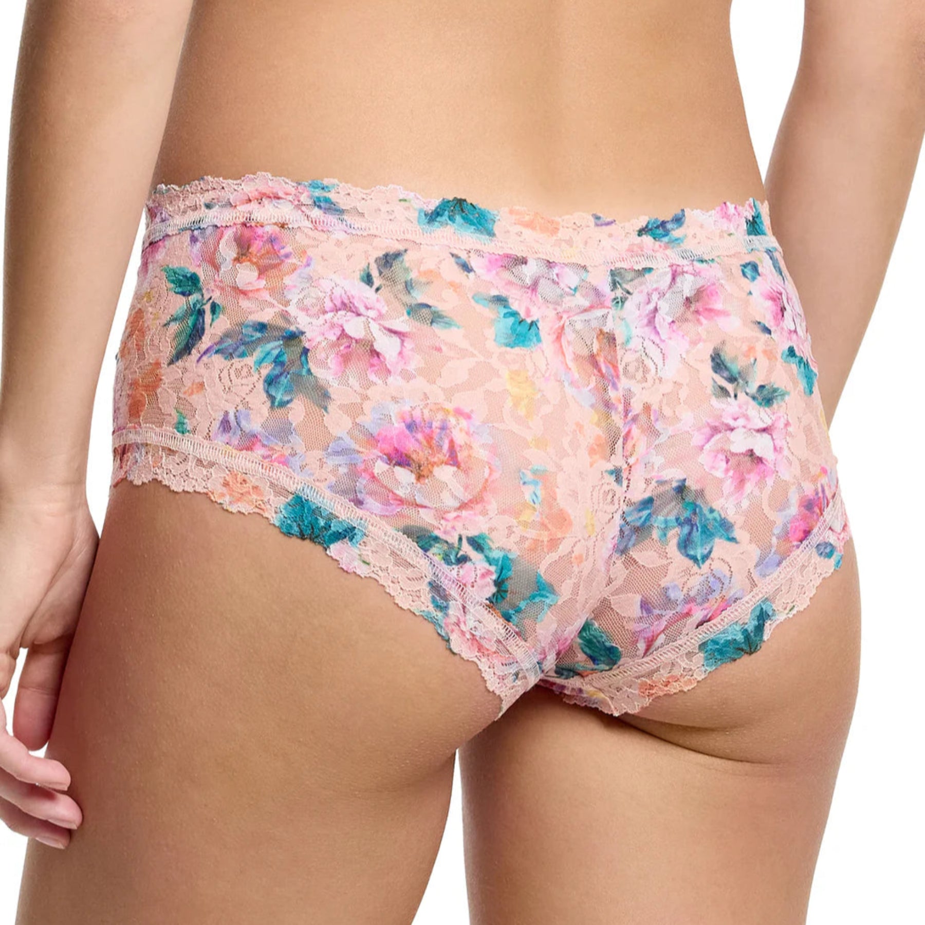 Hanky Panky Printed Signature Lace Boyshort PR4812 - Buy Myself Flowers (BMFP)