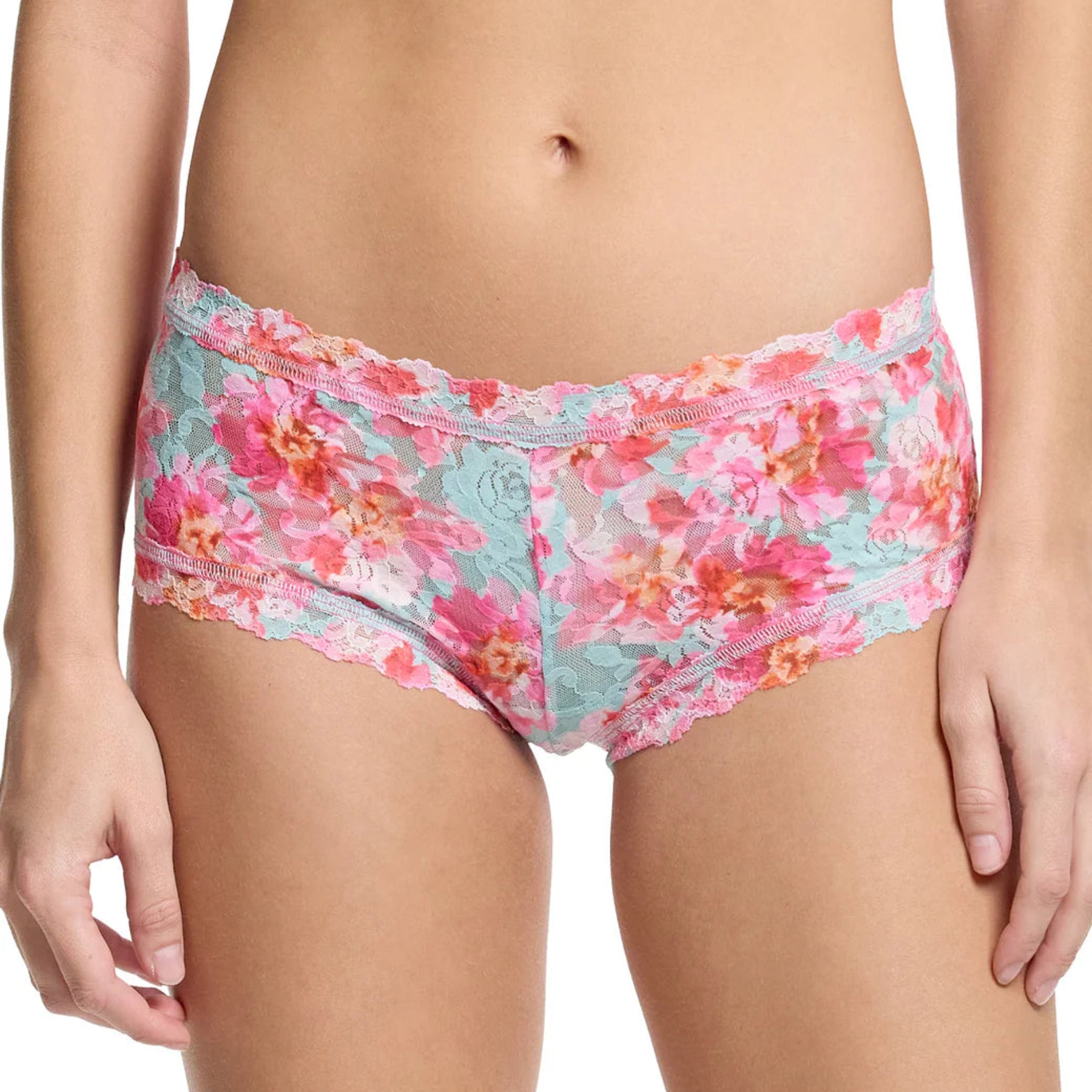 Hanky Panky Printed Signature Lace Boyshort PR4812 - First Bloom (FIBB)
