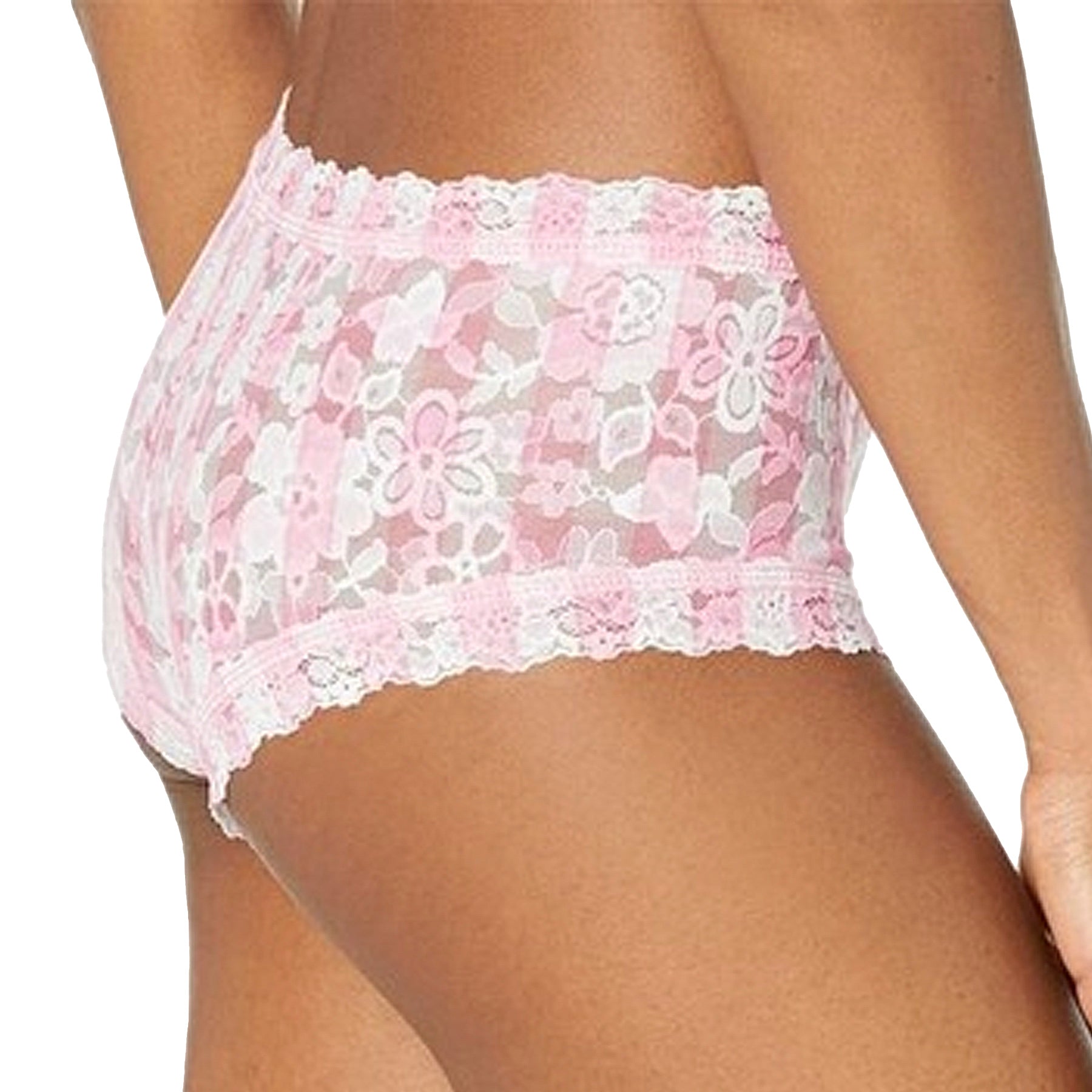 Hanky Pay Daily Lace Boyshort 771201 Pink  Front Back