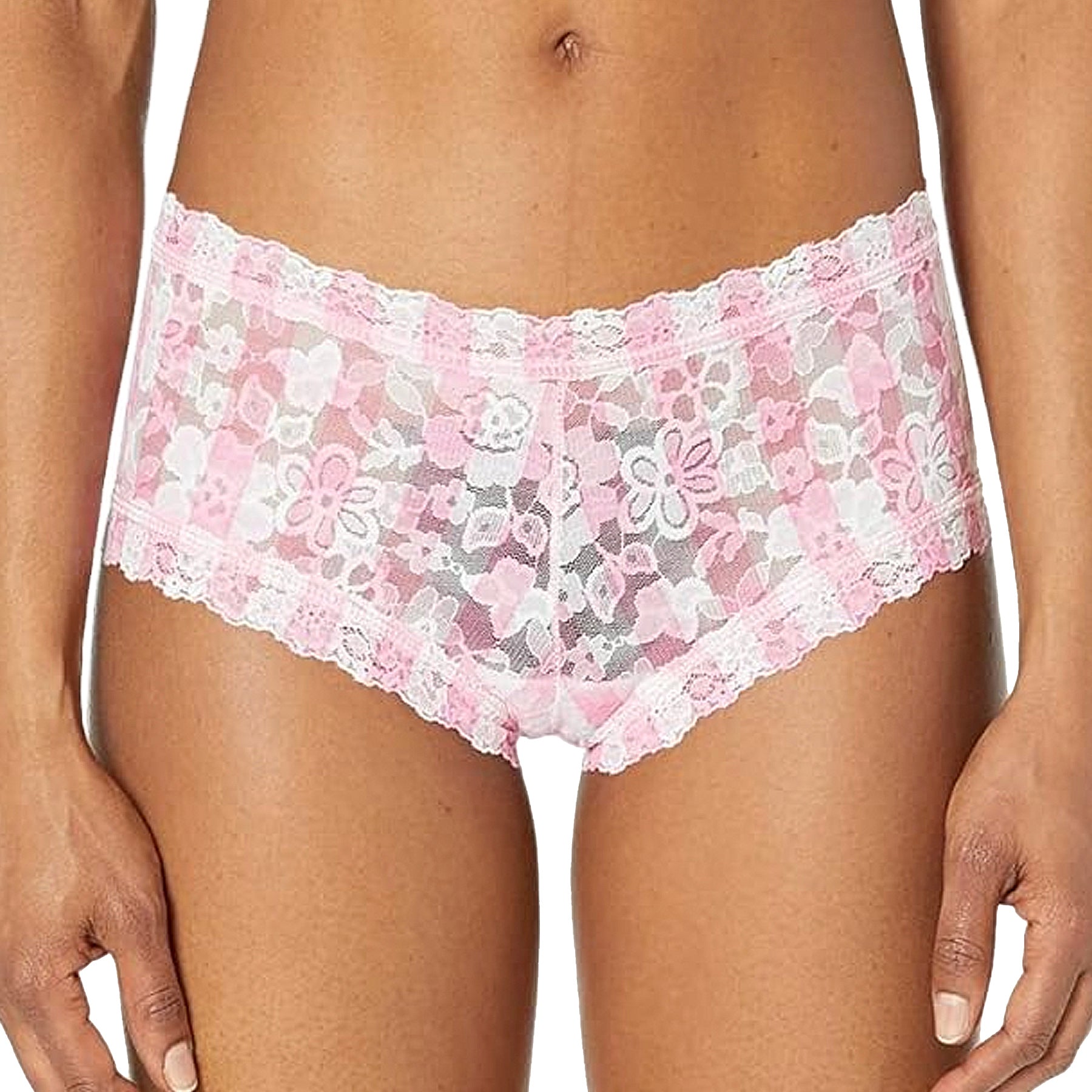 Hanky Pay Daily Lace Boyshort 771201 Pink  Front 