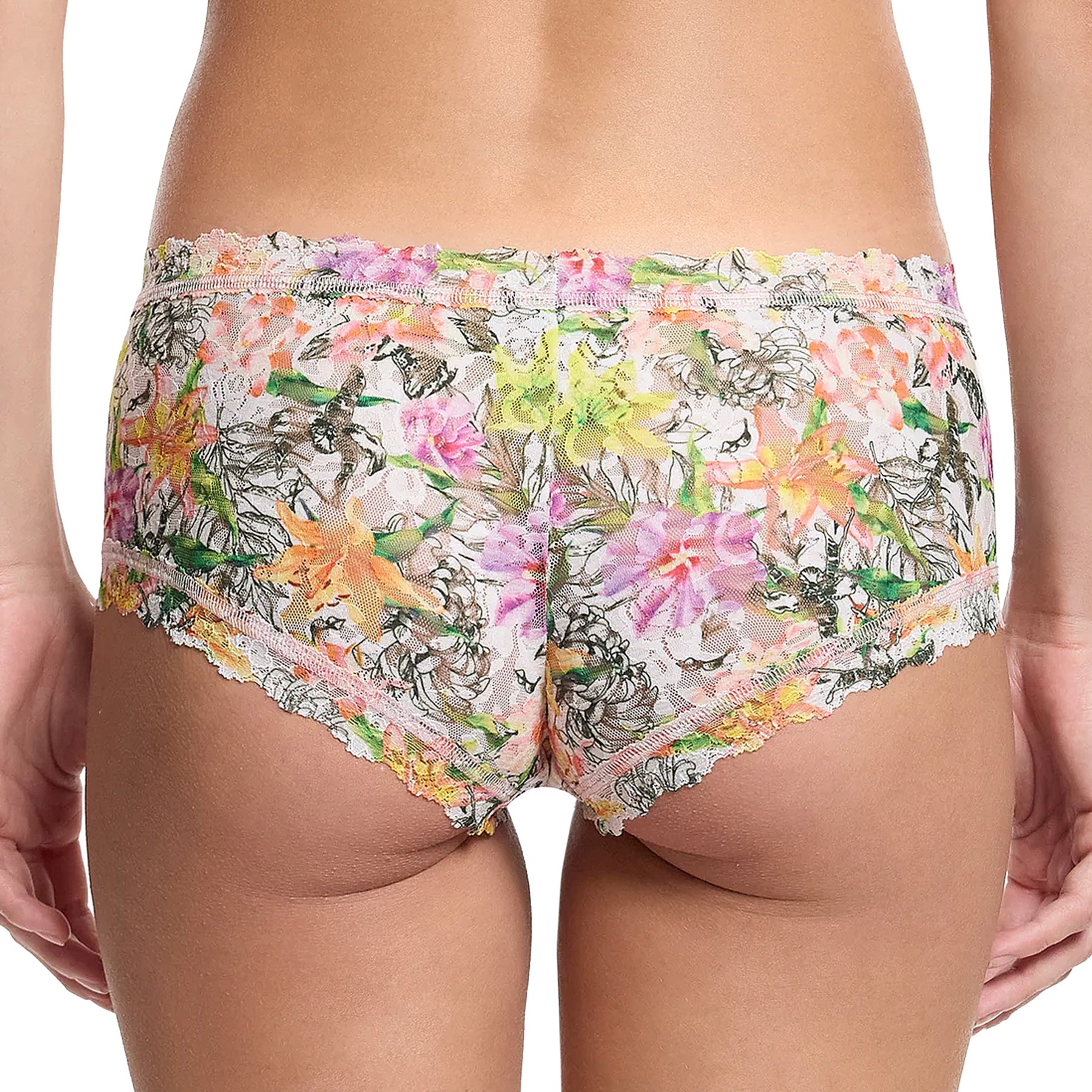 Hanky Panky Printed Signature Lace Boyshort PR4812 Botany Back