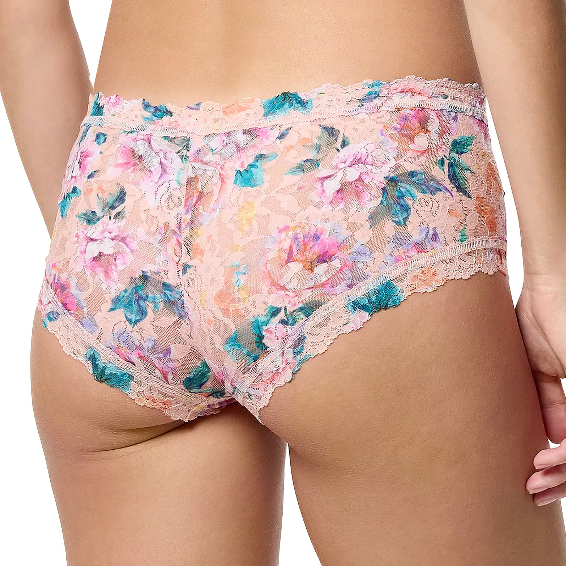 Hanky Panky Printed Signature Lace Boyshort PR4812 Buy Myself Flowers Back