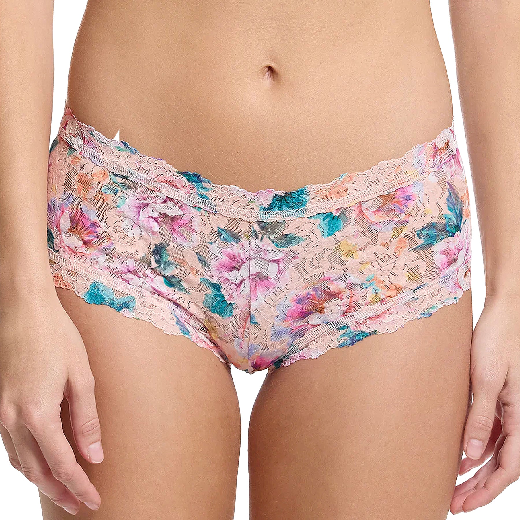 Hanky Panky Printed Signature Lace Boyshort PR4812 Buy Myself Flowers Front