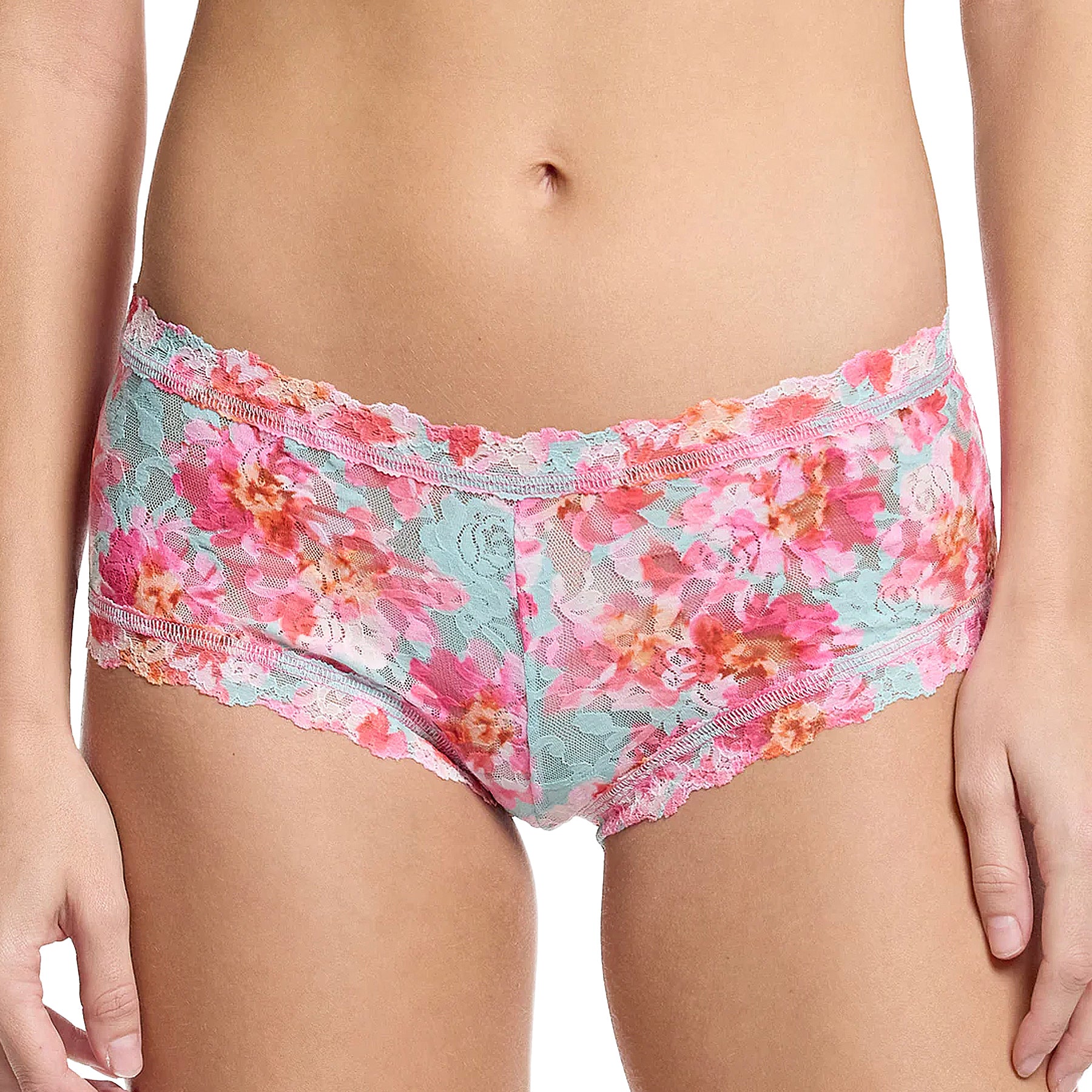 Hanky Panky Printed Signature Lace Boyshort PR4812 First Bloom Front