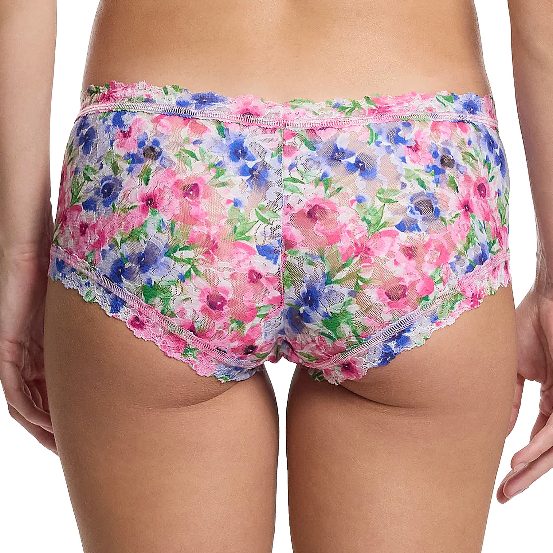 Hanky Panky Printed Signature Lace Boyshort PR4812 Paint and Pour Back