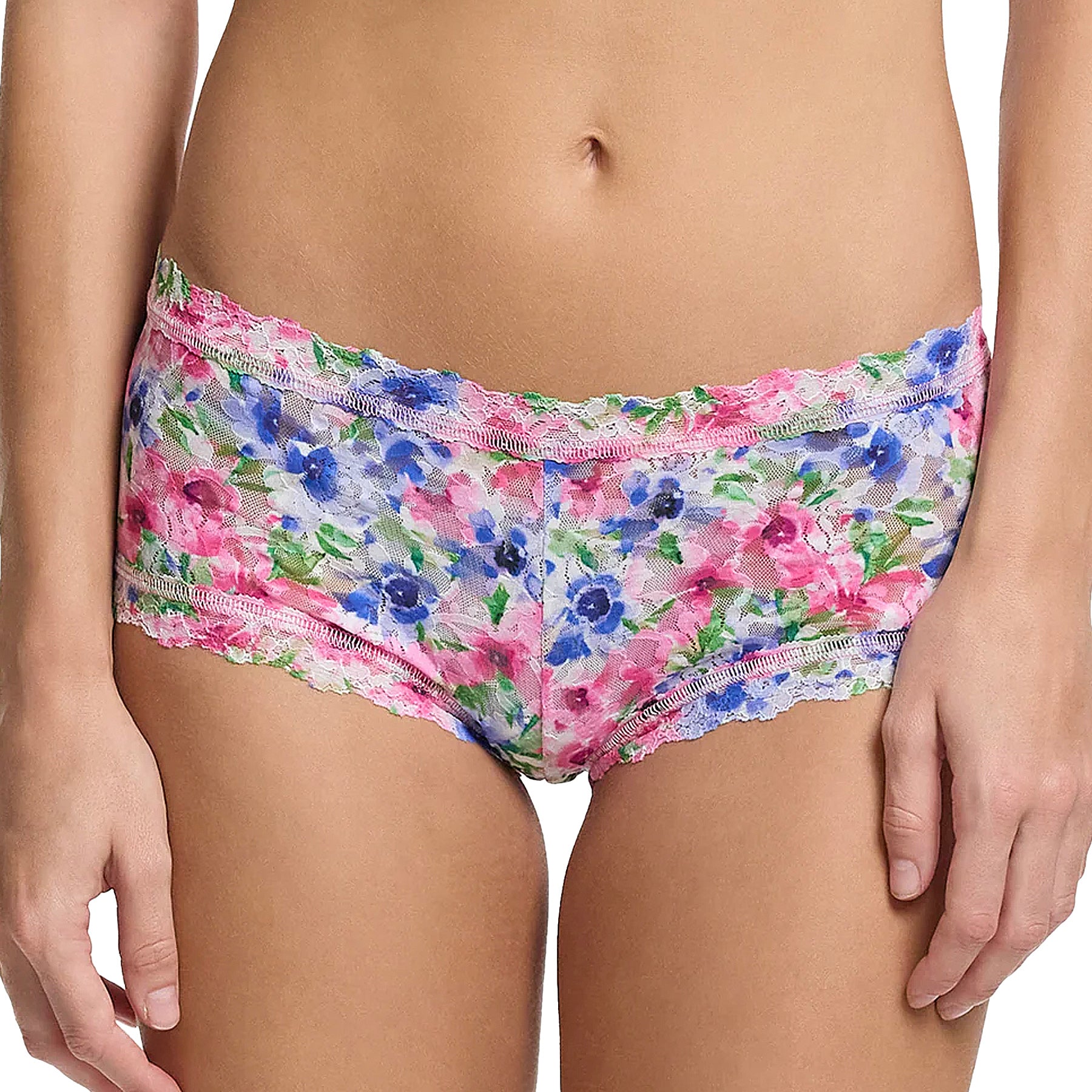 Hanky Panky Printed Signature Lace Boyshort PR4812 Paint and Pour Front