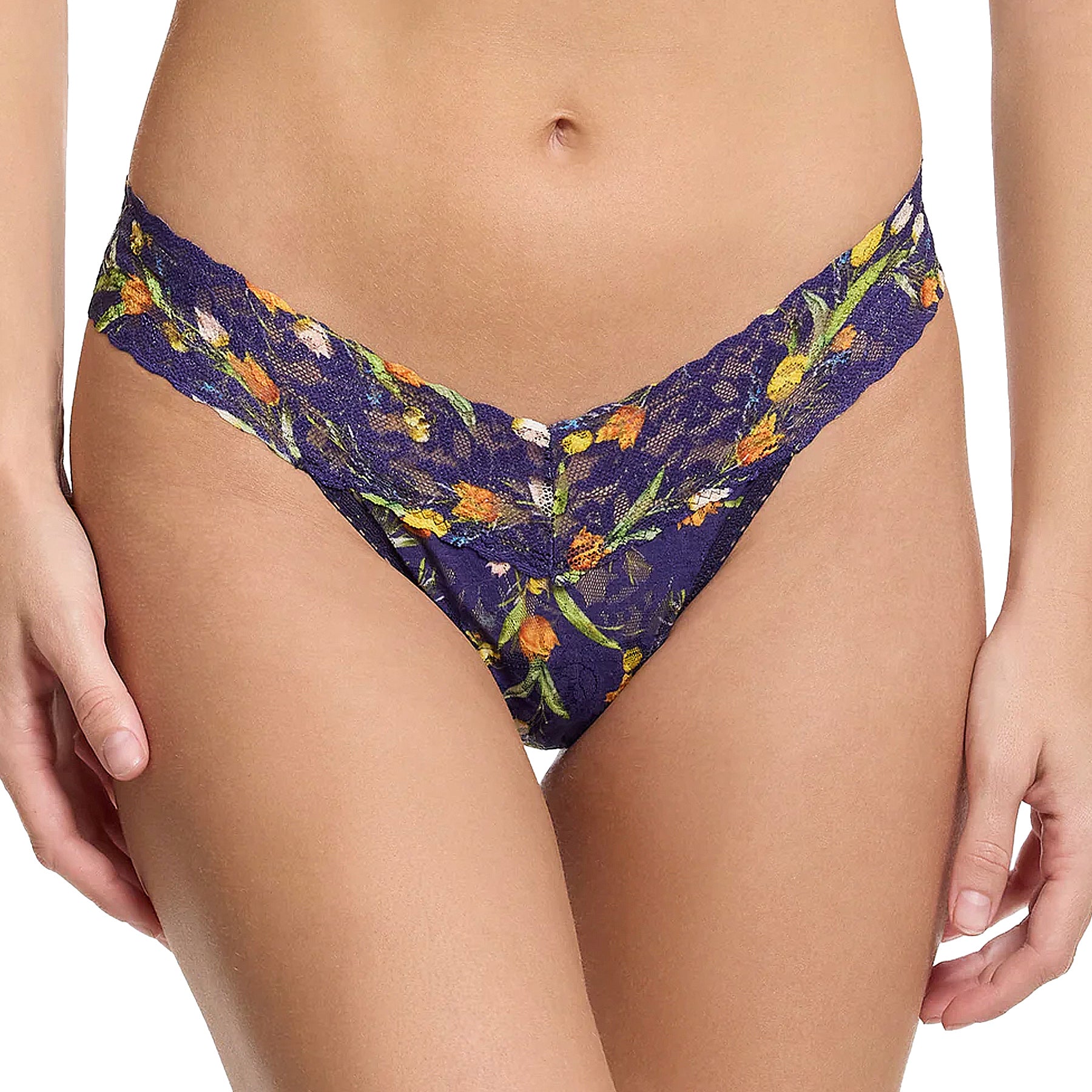 Hanky Panky Printed Signature Lace Original Rise Thong PR4811 Central Park Front