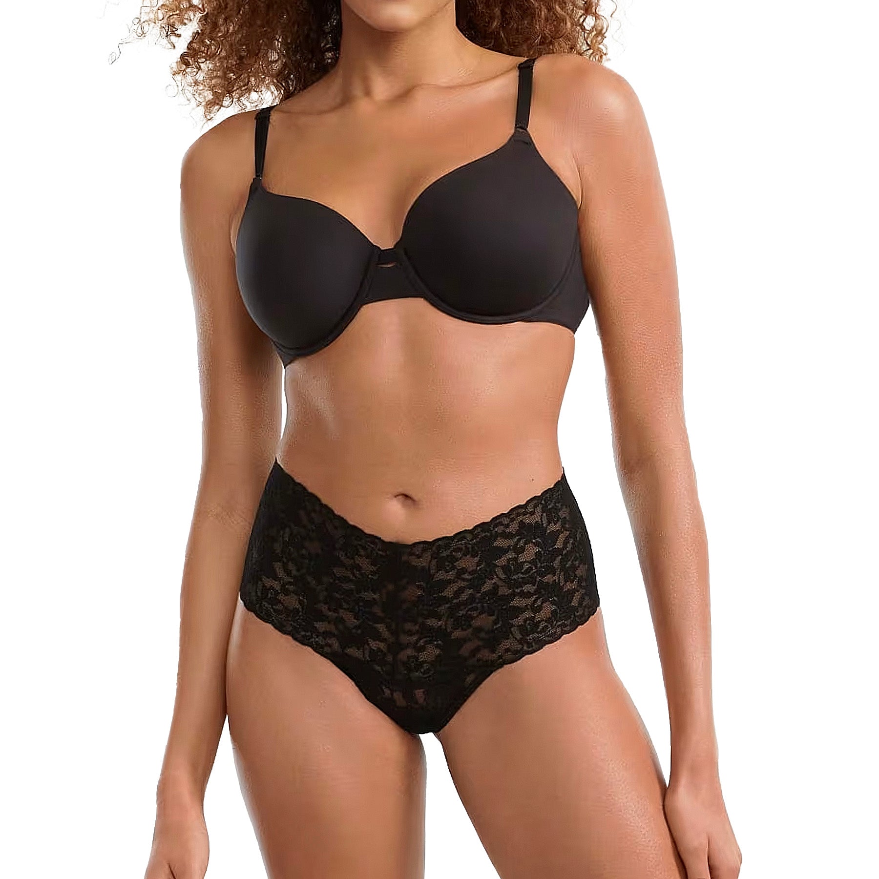 Hanky Panky Signature Lace Retro Thong 9K1926 Black Set