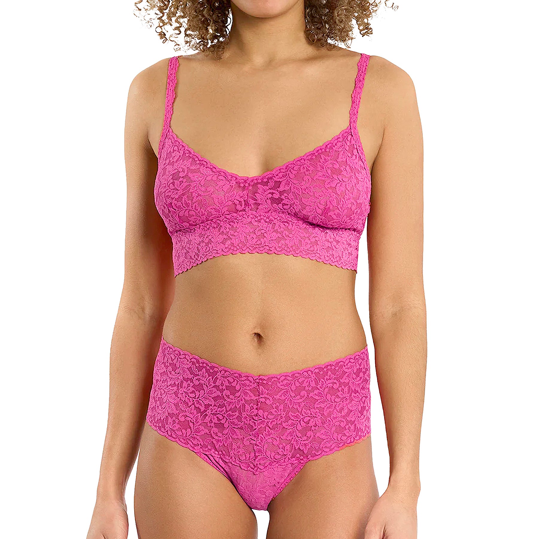 Hanky Panky Signature Lace Retro Thong 9K1926 Dragon Fruit Pink Set