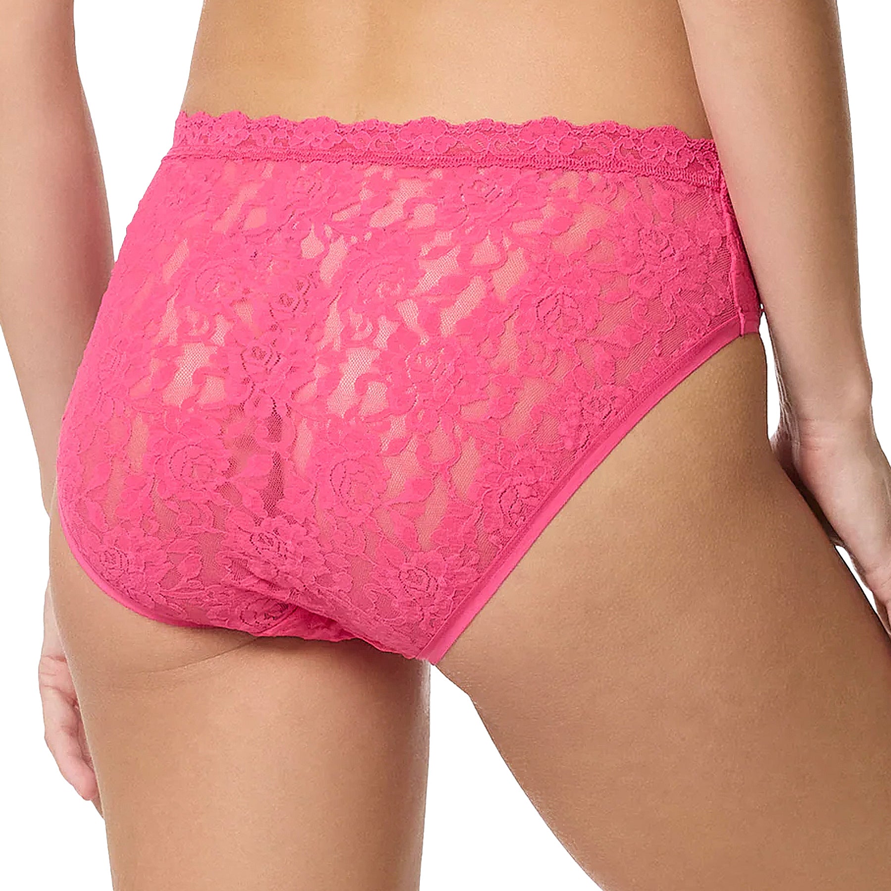 Hanky Panky Signature Lace® V-Front High Cut Brief 482274 Un-Beet-Able Pink Back