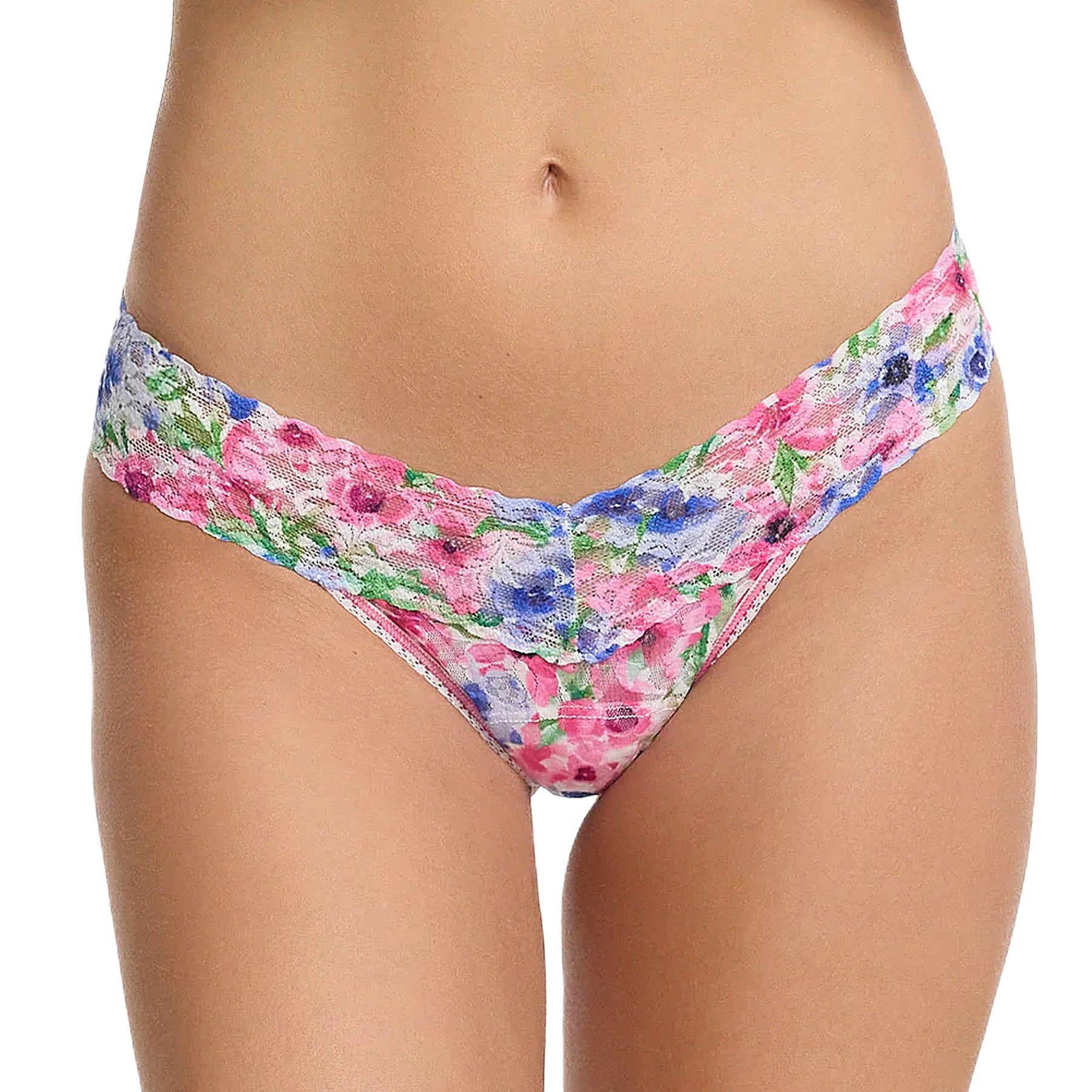 Hanky Panky Printed Signature Lace Original Rise Thong PR4811 Paint And Pour Front