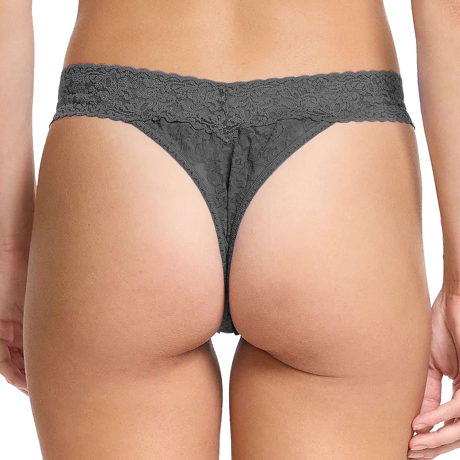 Hanky Panky Signature Lace Original Rise Thong 4811P Granite Back