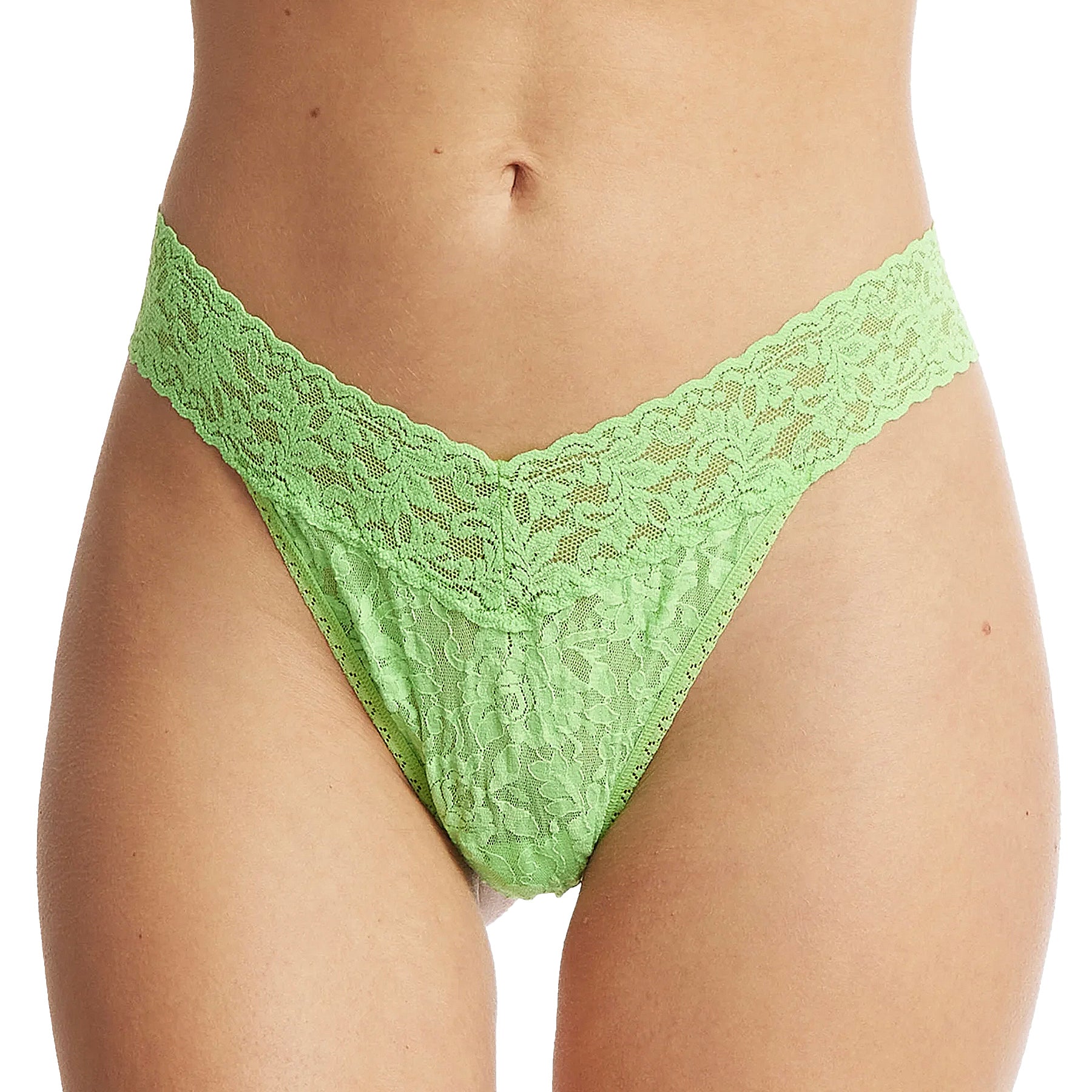 Hanky Panky Signature Lace Original Rise Thong 4811P Kiwi Front