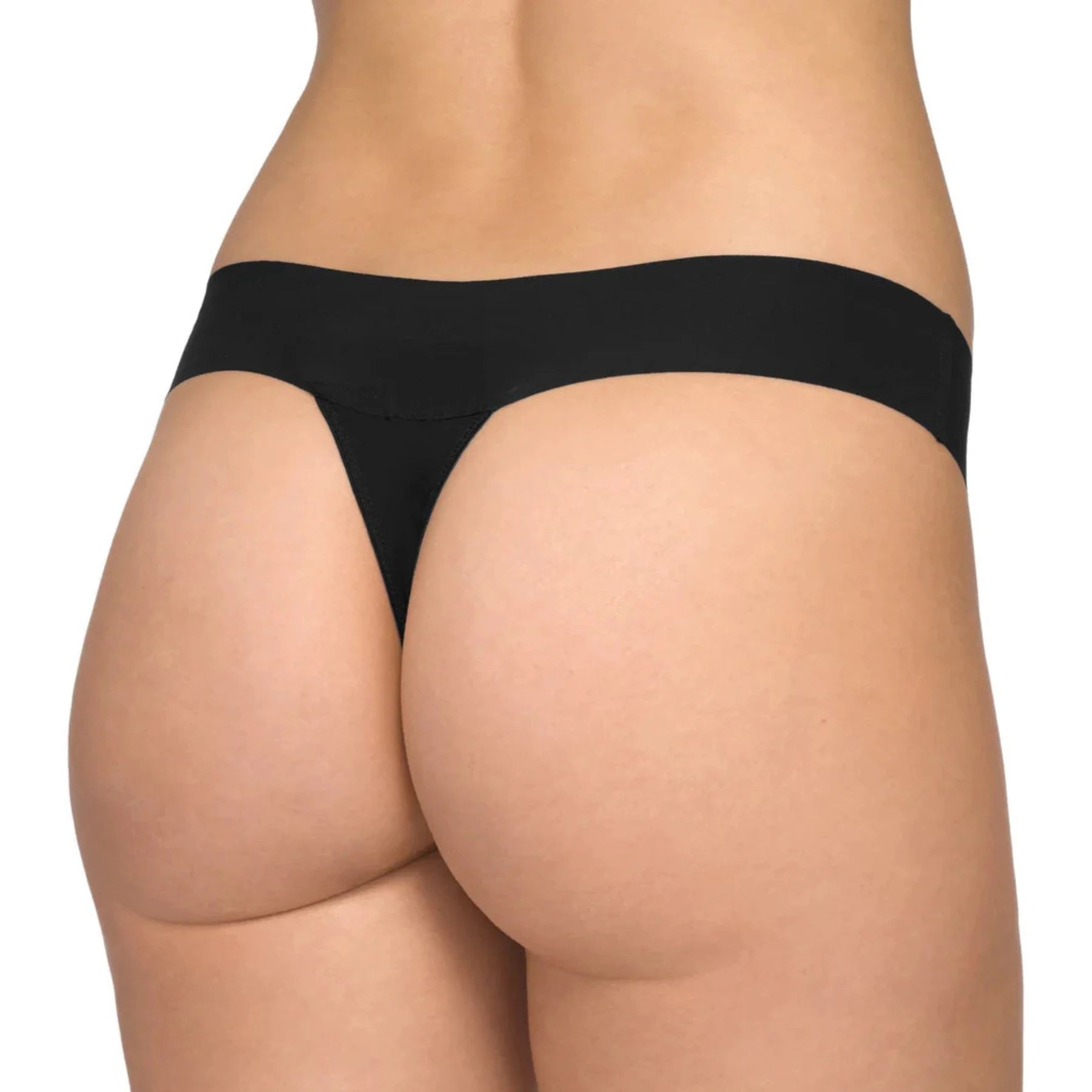 BreatheSoft Natural Rise Thong 6J1661 - Black