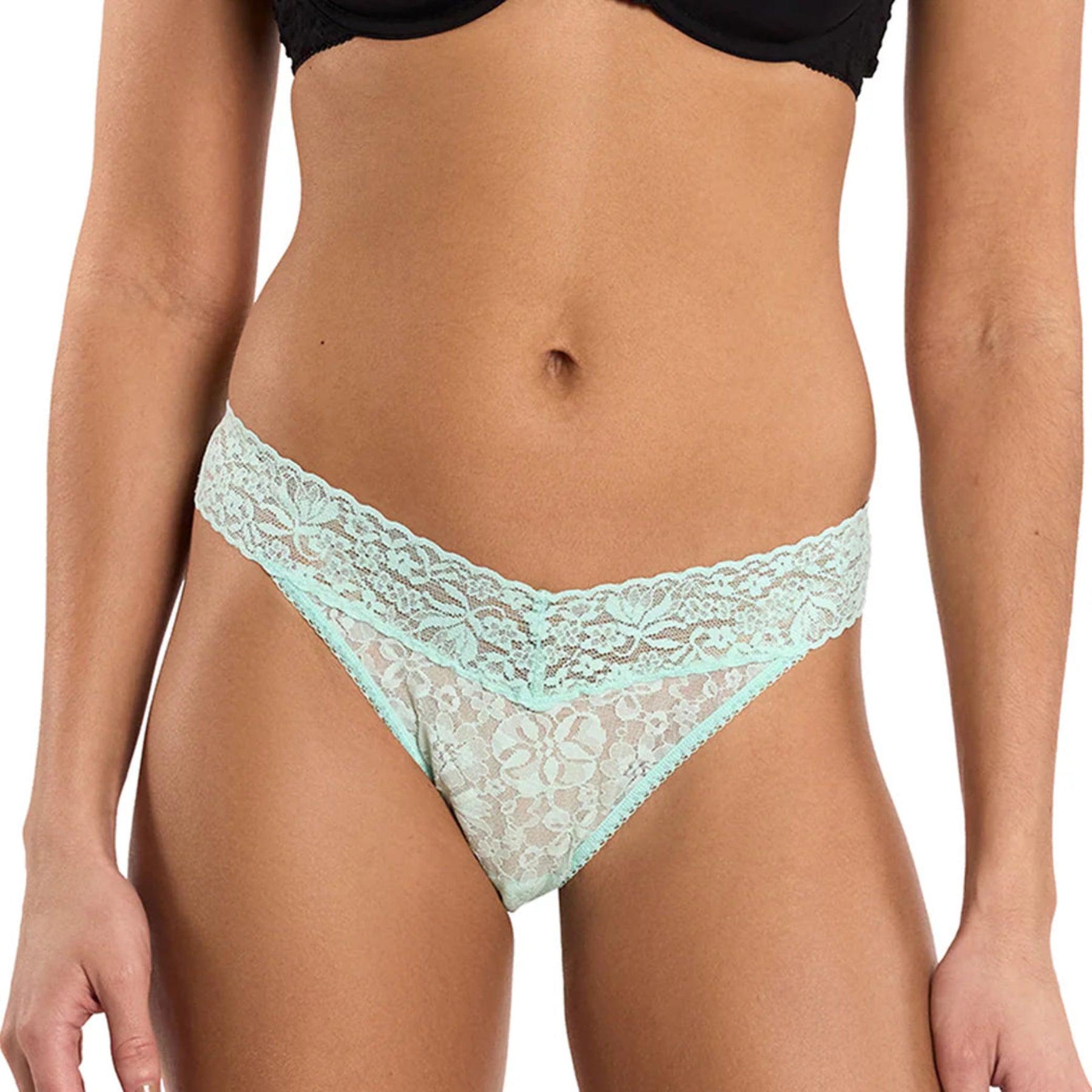 Hanky Panky Signature Lace Original Rise Thong 4811P - Mint Spring Green