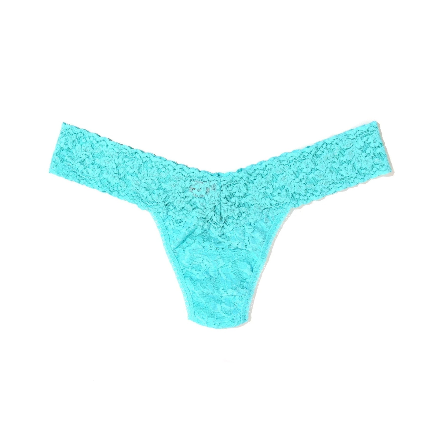 Hanky Panky Signature Lace Original Rise Thong 4811P - Aquatic Blue