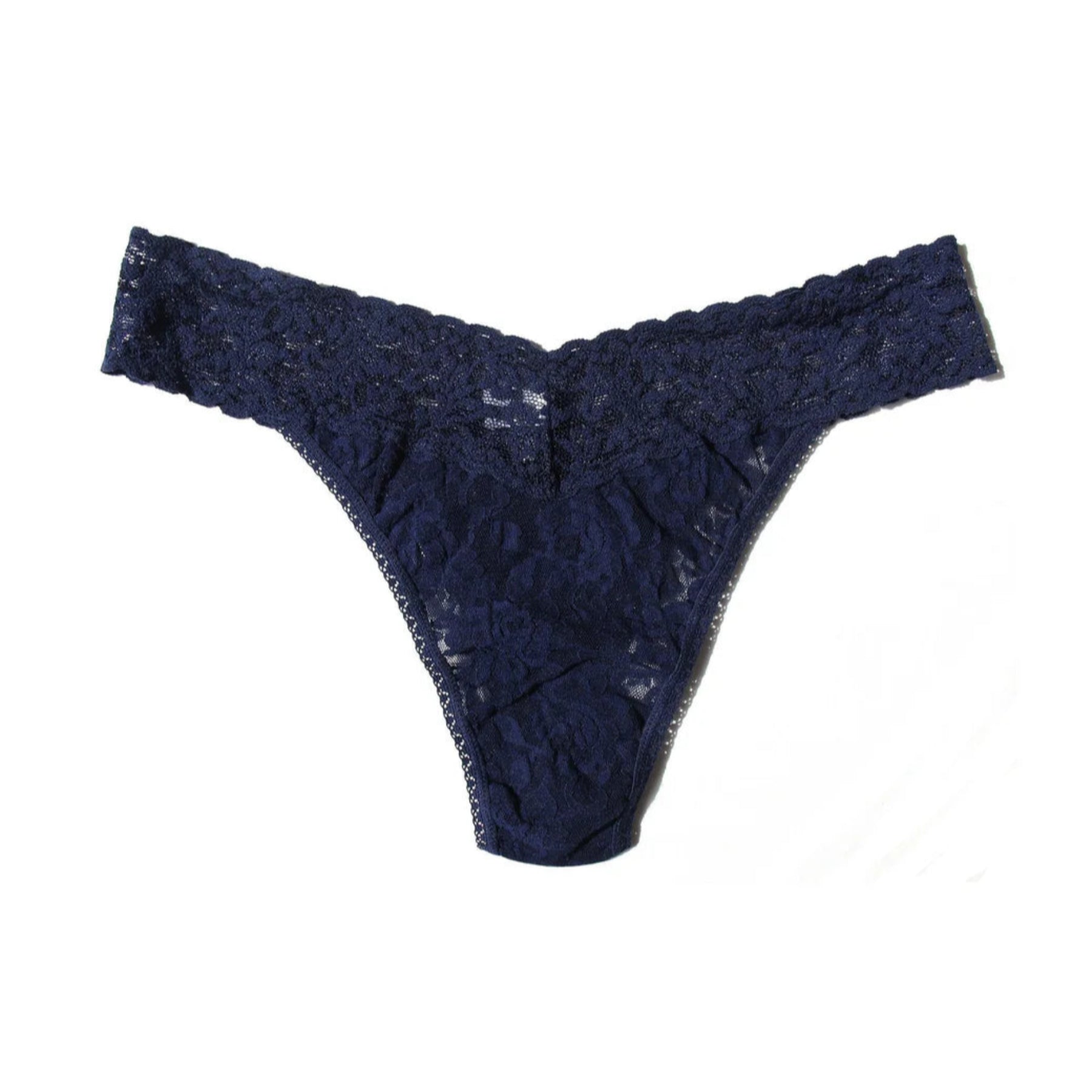 Hanky Panky Signature Lace Original Rise Thong 4811P - Navy