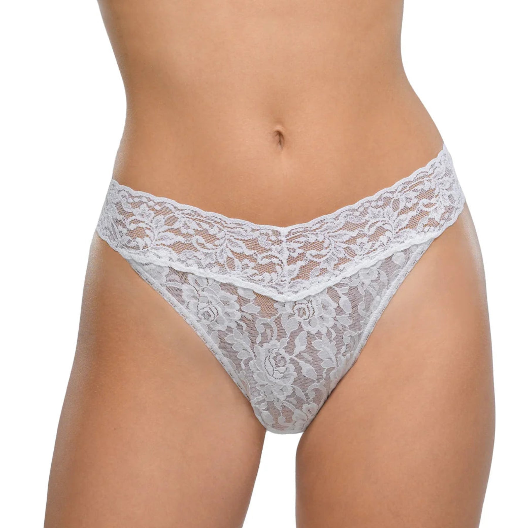 Hanky Panky Signature Lace Original Rise Thong 4811P - White