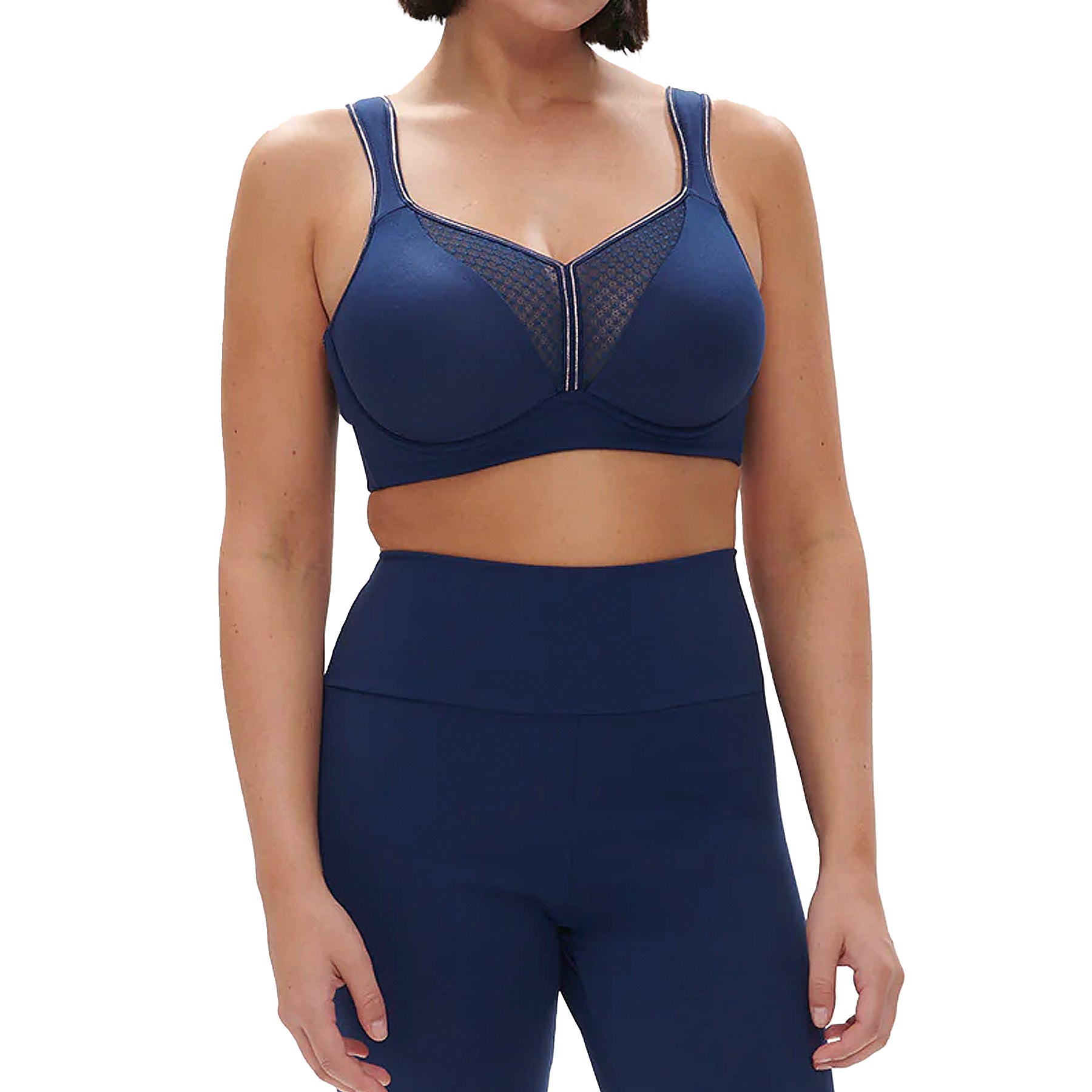 Simone Perele Harmony High Impact Sports Bra w/ Underwire 1SA262 Navy Set