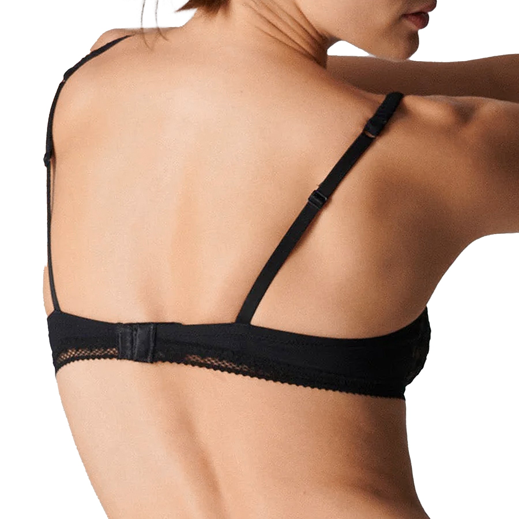 Simone Perele Hortense Sheer Demi-Cup Bra 1B6330 Black Back