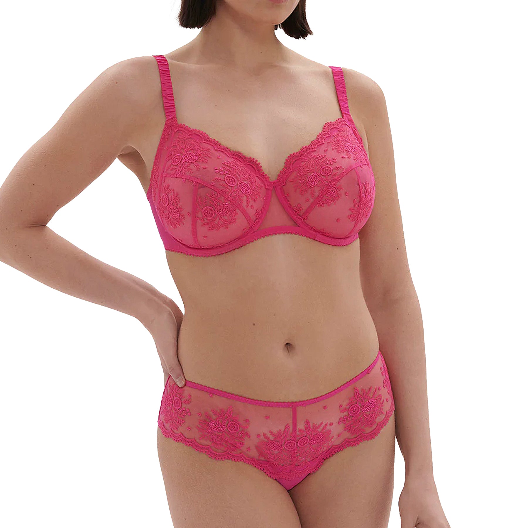 Simone Perele Intrigue Full Cup 1E2320 Disco Pink Set