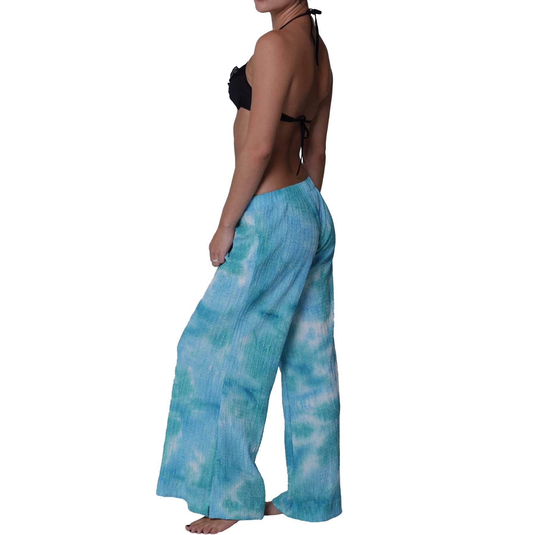 J Valdi Ocean Wide Leg Pant Cover Up J13145 Turquoise Blue Set