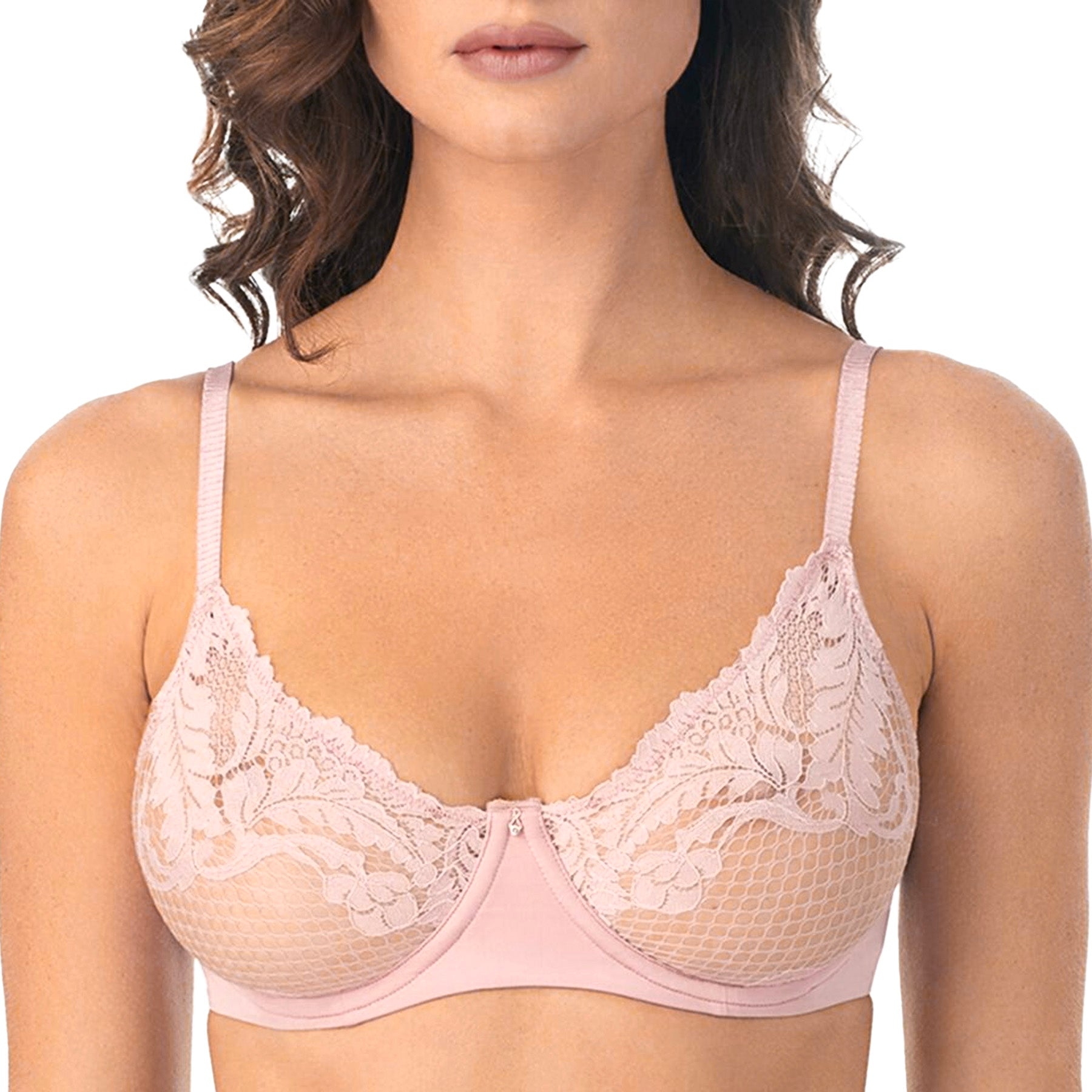 Le Mystere Lace Allure Bra 8246 Pink Chiffon Front