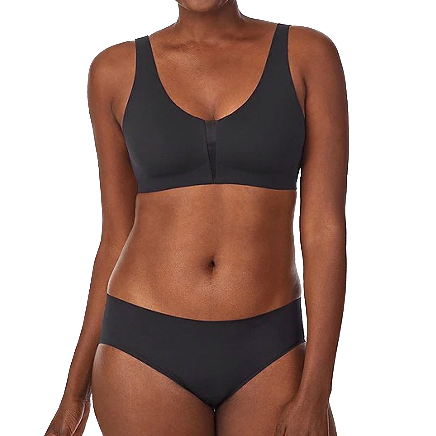 Le Mystere Smooth Shape Wireless Minimizer Bra 6212 Black Set
