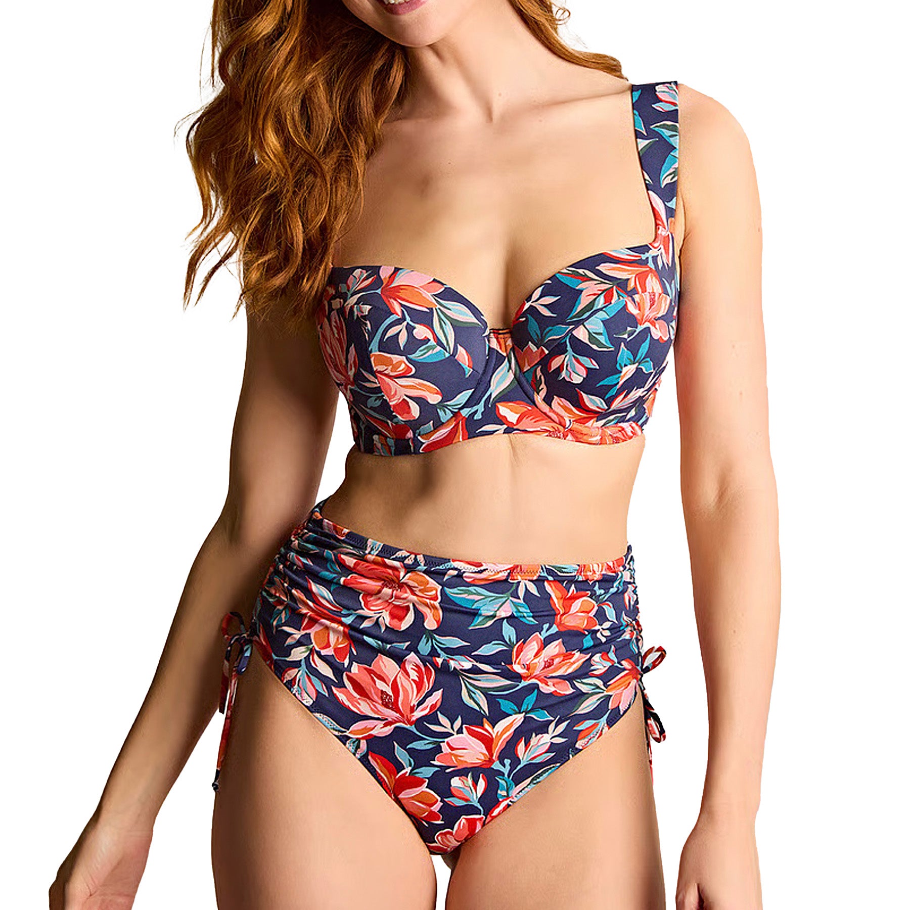 Panache Midi Adjustable Bikini Brief Bottom SW2049 Liliflora Set