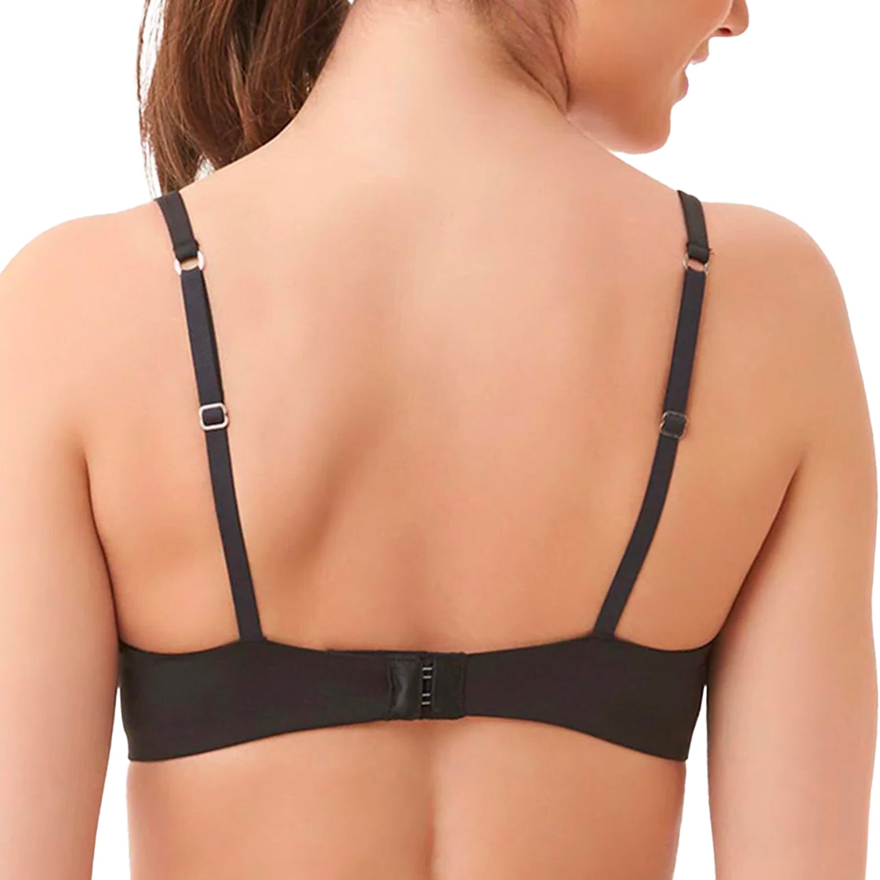 Montelle Pure Demi Cup T-Shirt Bra 9310 Black Rear View