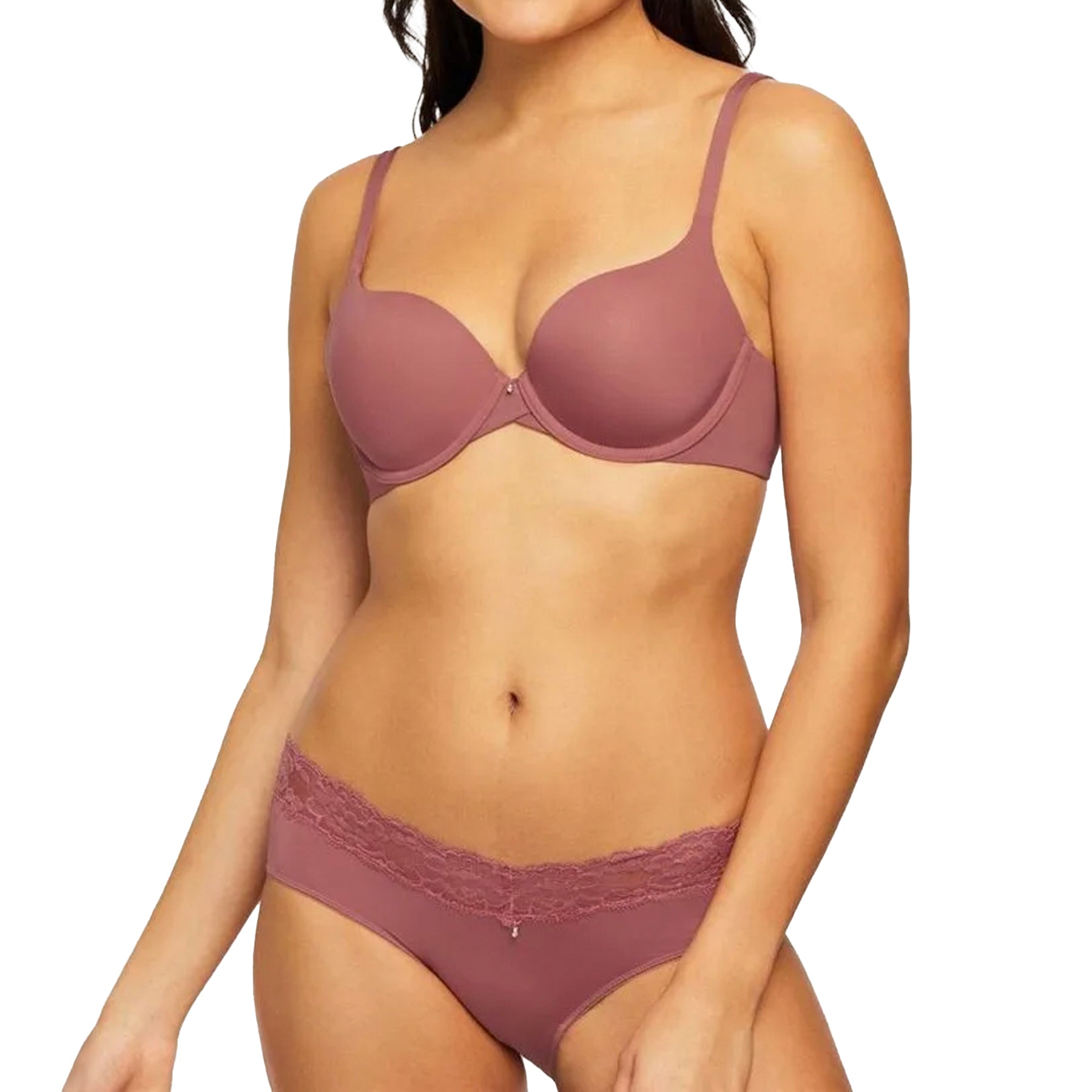 Montelle Pure Demi Cup T-Shirt Bra 9310 Mesa Rose Set