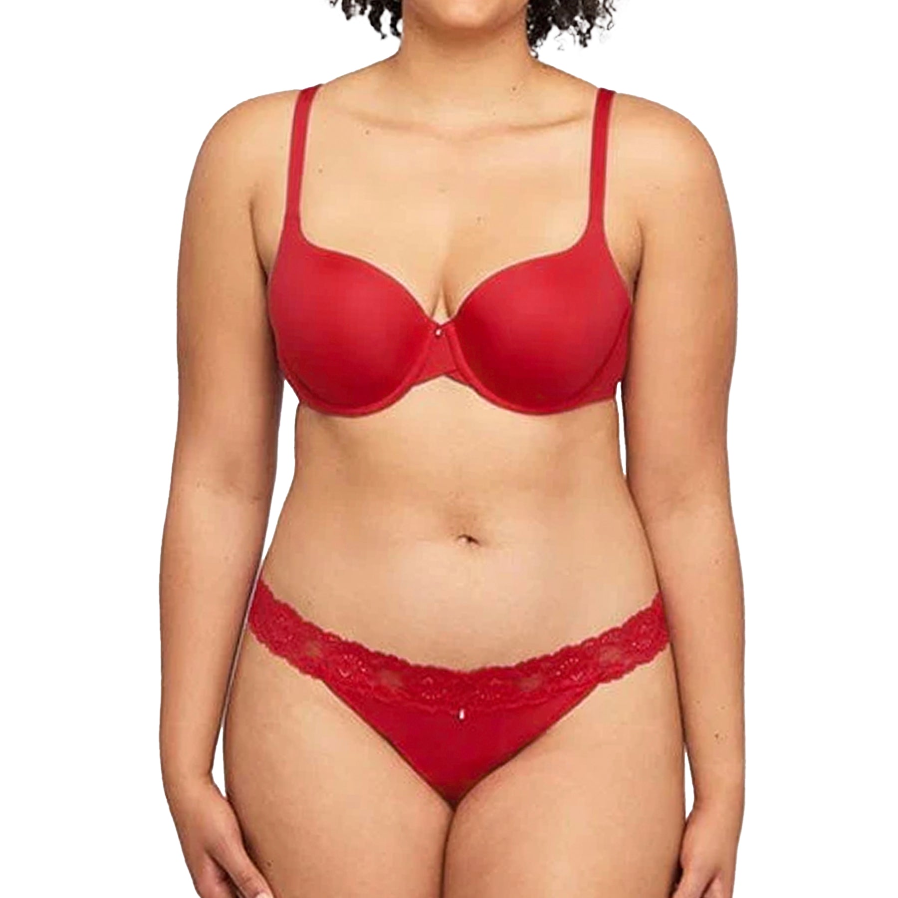 Montelle Pure Demi Cup T-Shirt Bra 9310 Sweet Red Set