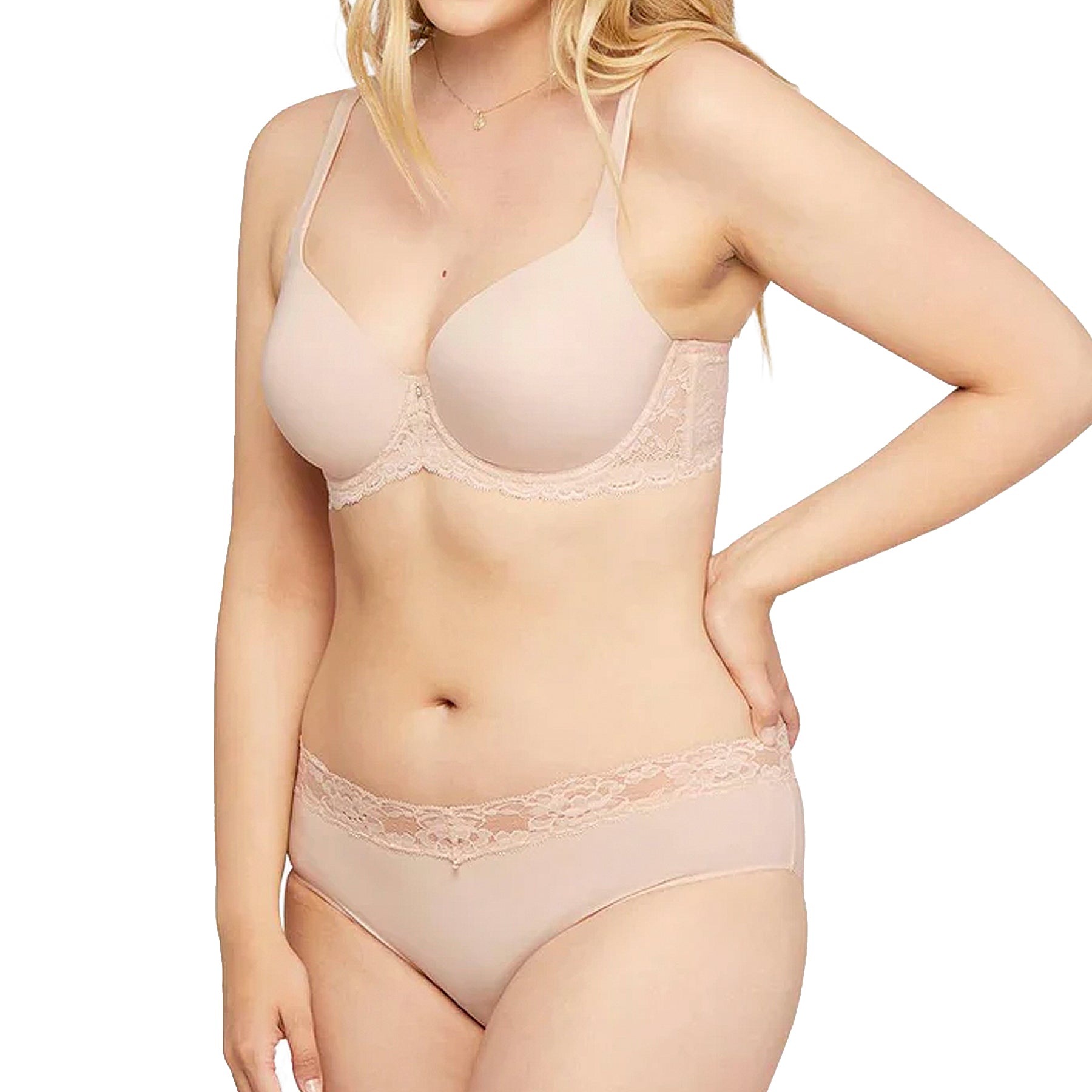 Montelle Pure Plus Full Cup T-Shirt Bra 9320 Champagne Set
