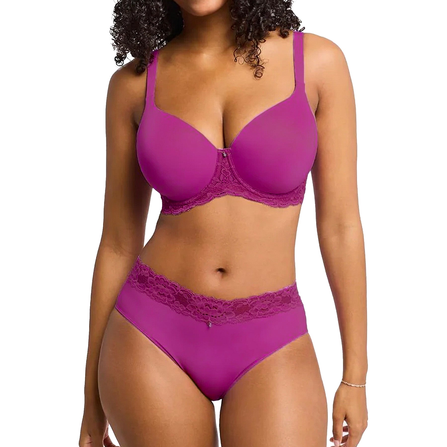 Montelle Pure Plus Full Cup T-Shirt Bra 9320 Dark Orchid Set