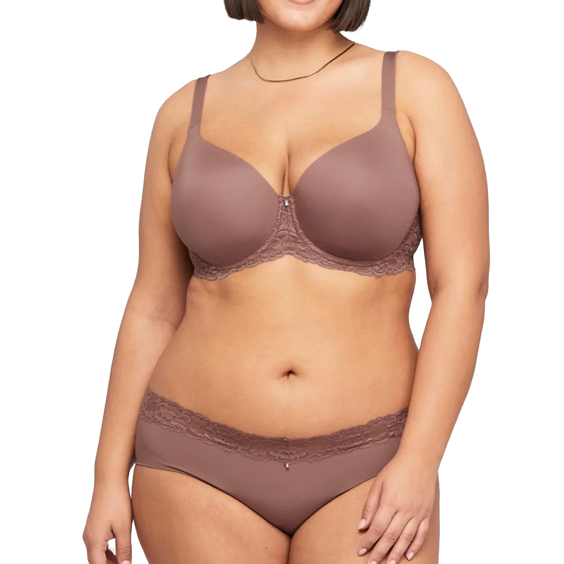 Montelle Pure Plus Full Cup T-Shirt Bra 9320 Mauve Mist Set