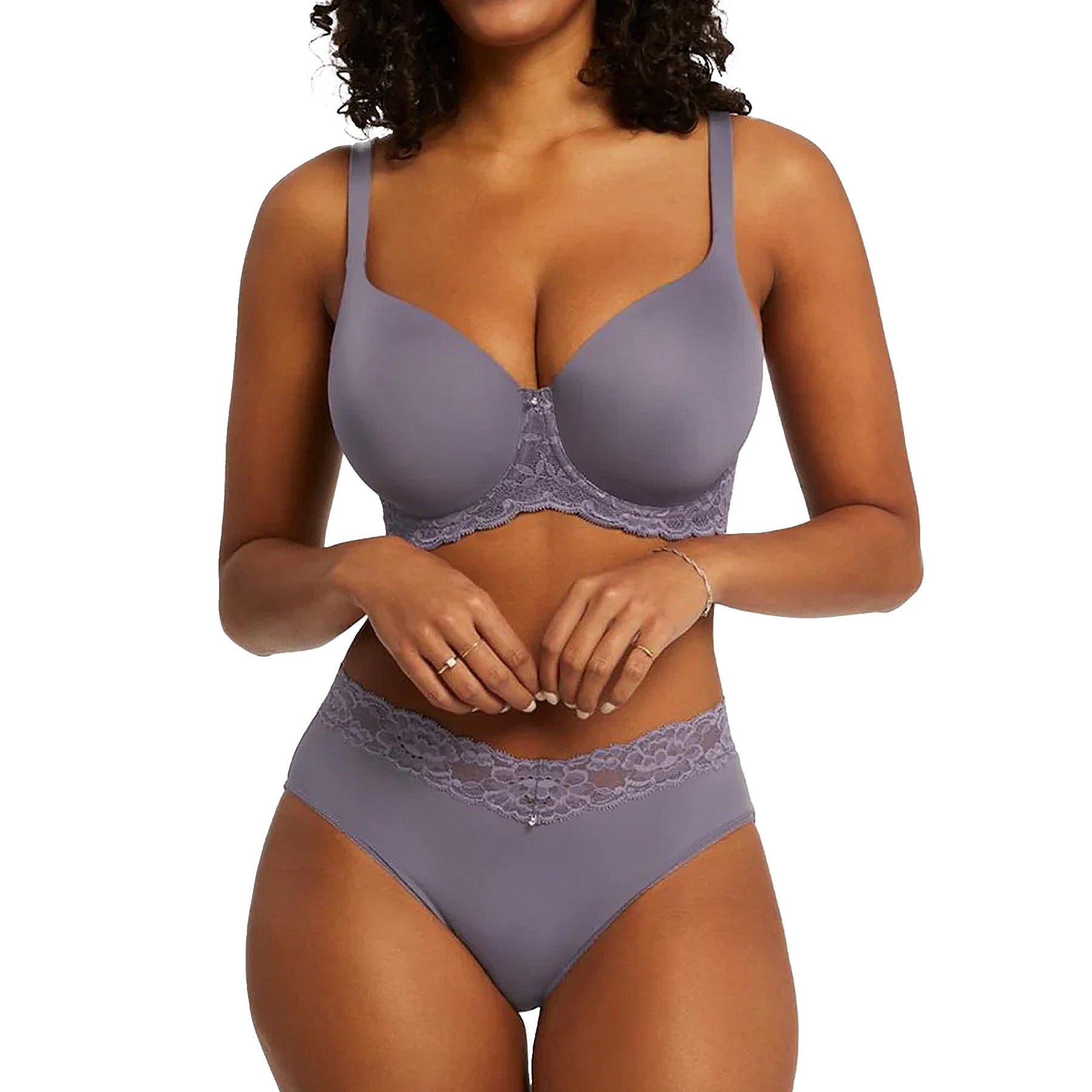 Montelle Pure Plus Full Cup T-Shirt Bra 9320 Purple Cloud Set