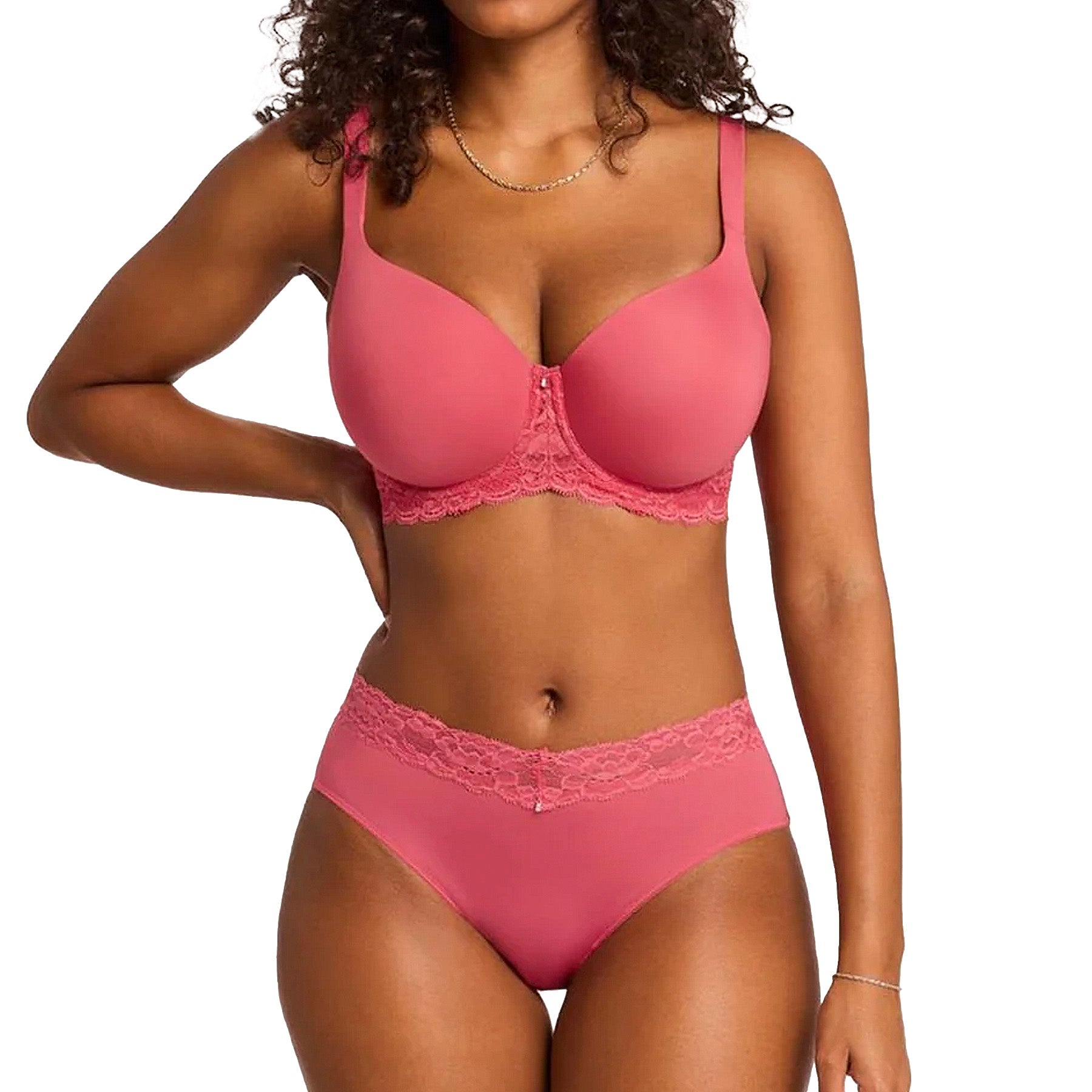 Montelle Pure Plus Full Cup T-Shirt Bra 9320 Spiced Coral Set