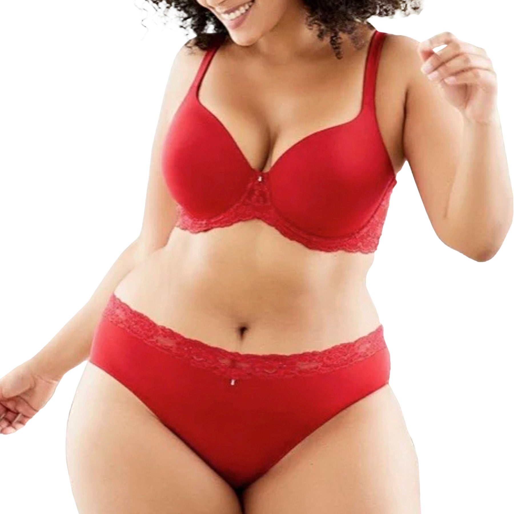 Montelle Pure Plus Full Cup T-Shirt Bra 9320 Sweet Red Set