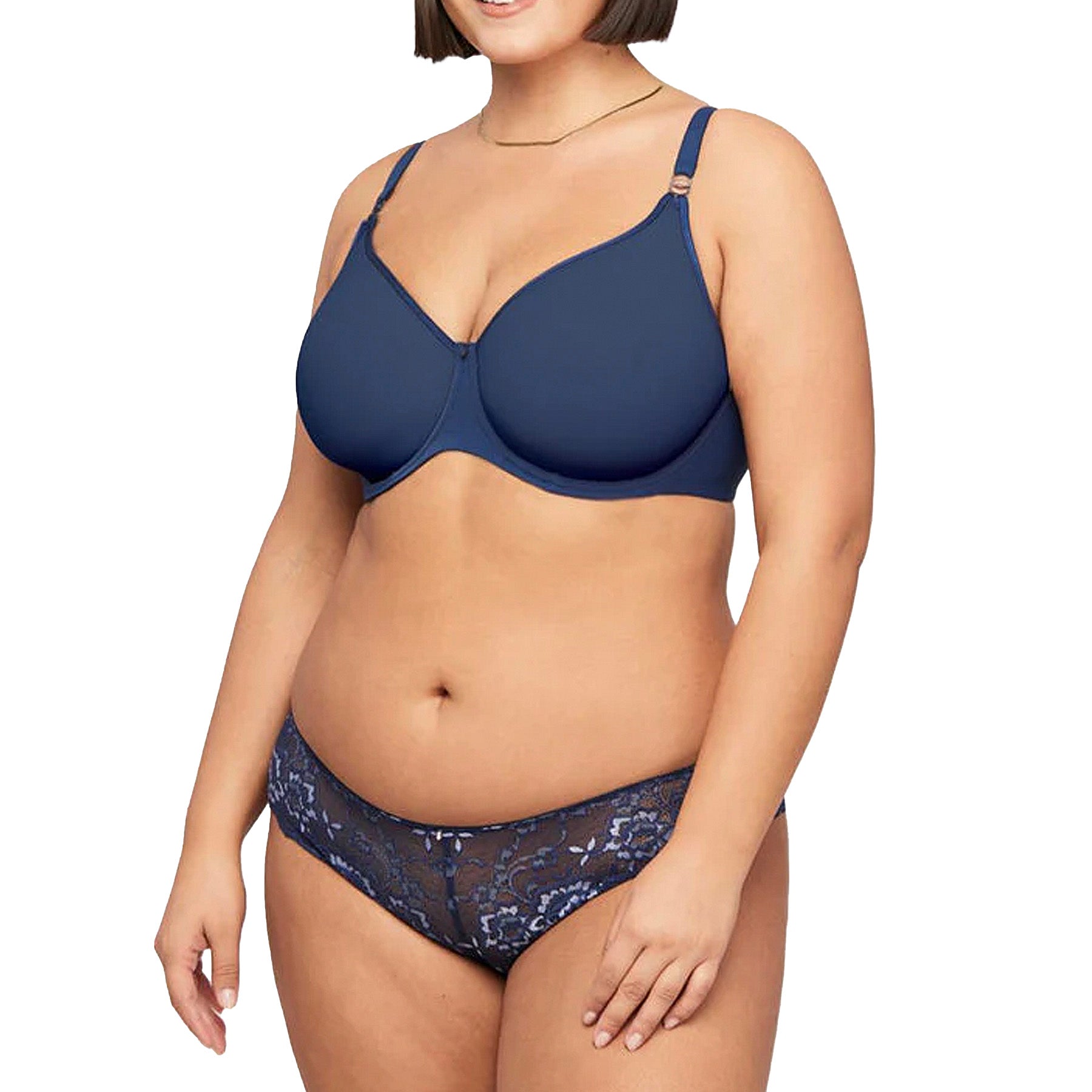Montelle Sublime Spacer T-Shirt Bra 9321 Gemstone Blue Stripe Set