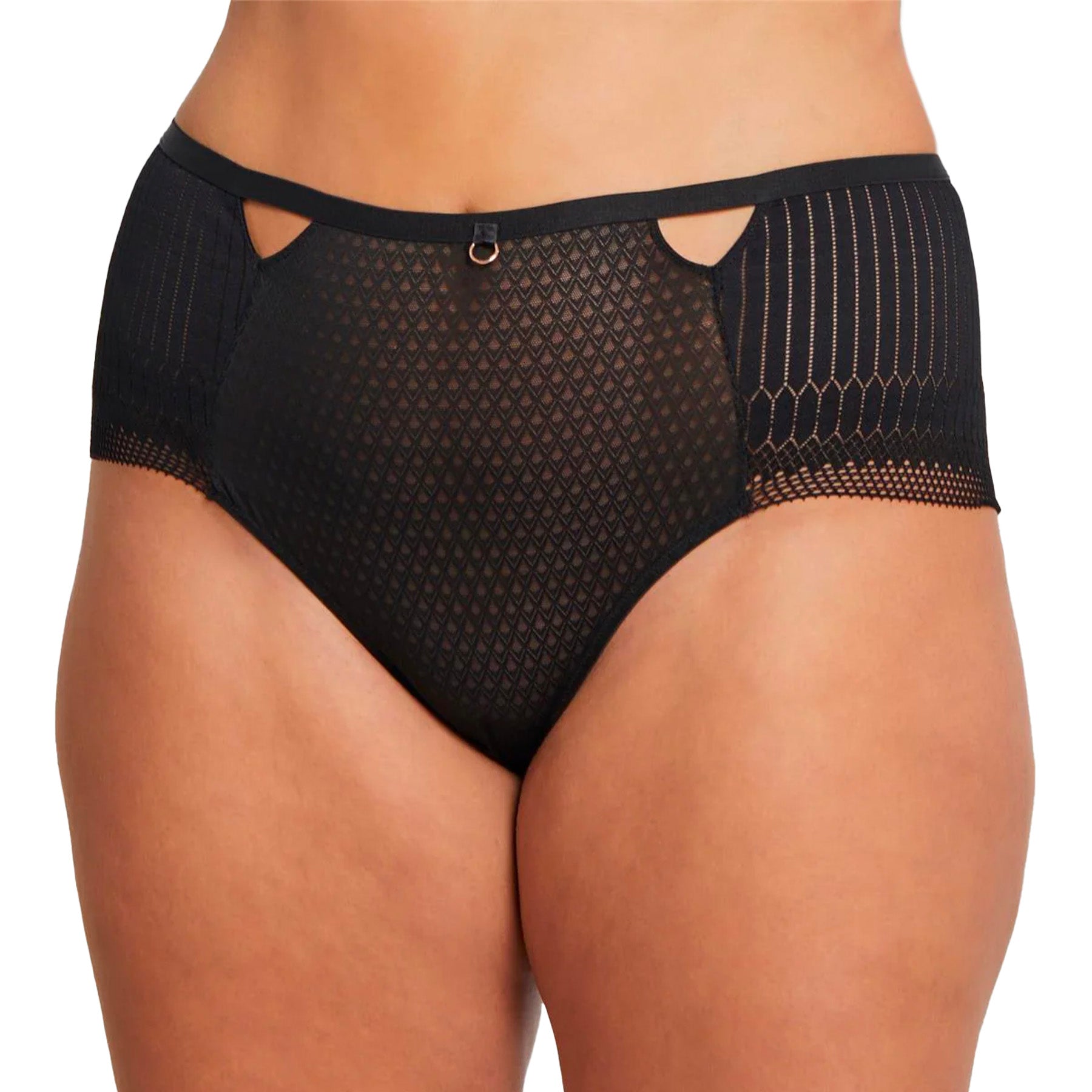 Montelle Simple Pleasures High Waist Brief 9543 Black Front