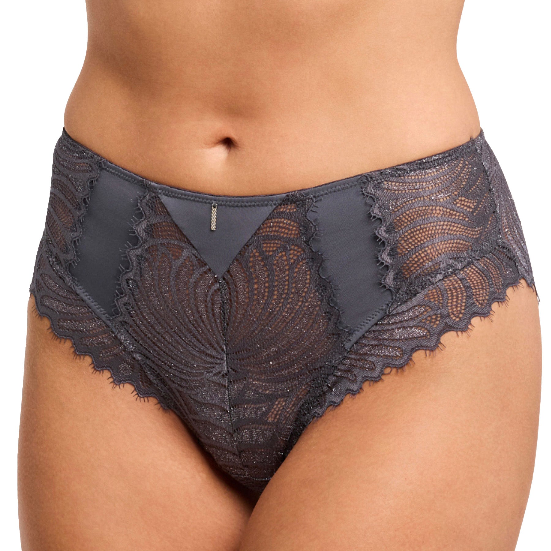 Montelle Lights Out High Waist Brief 9717 Magnet Silver Front