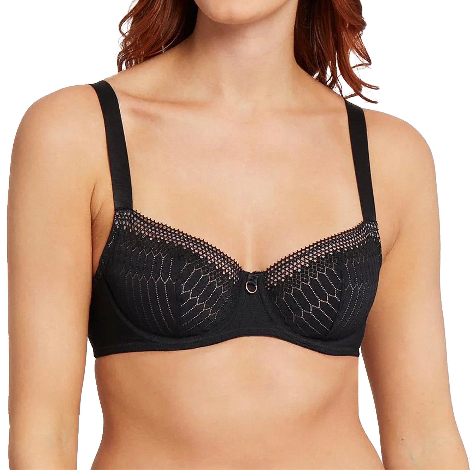 Montelle Simple Pleasures Flirt Bra 9540 Black Moonshell Front