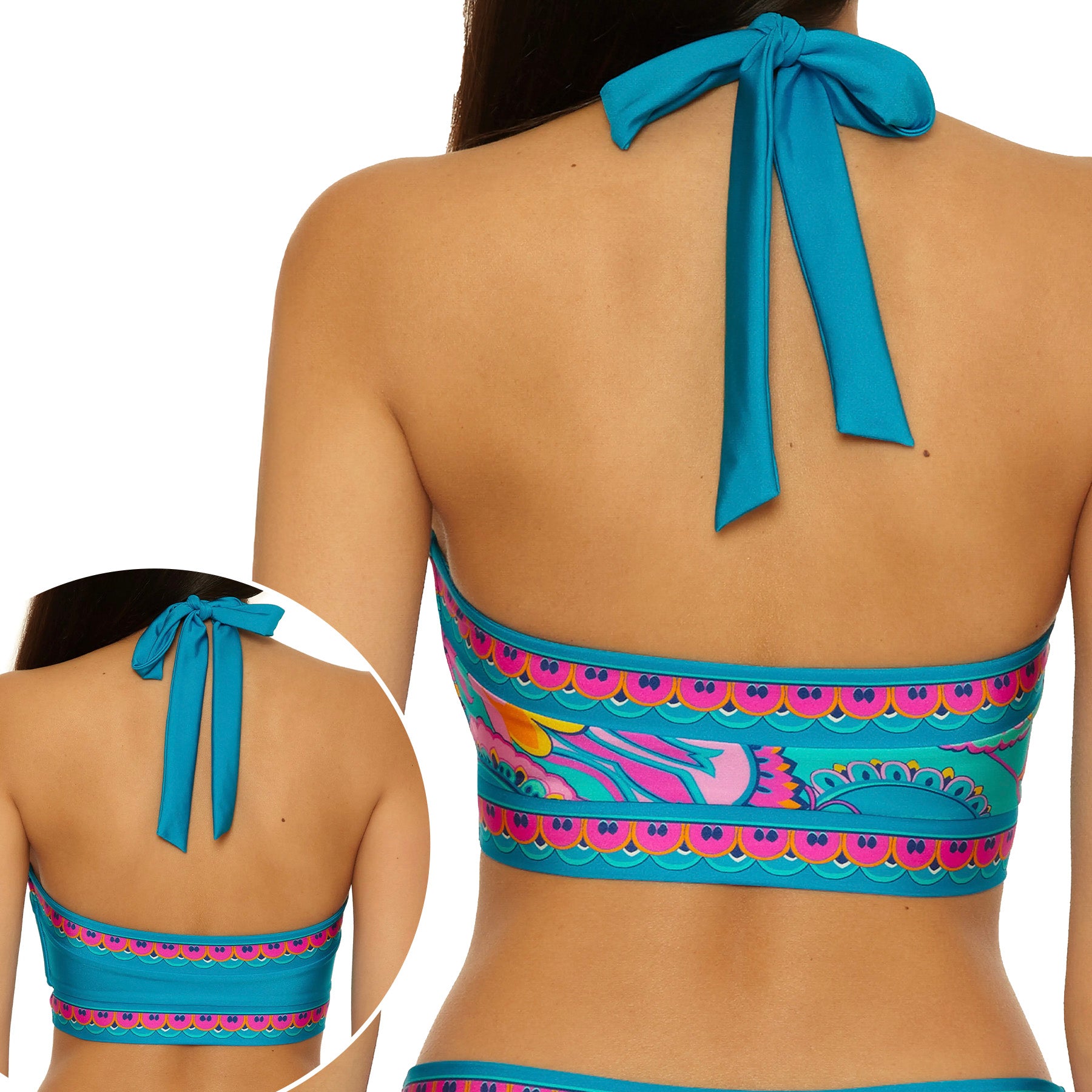 Trina Turk Mykonos High Neck Bikini Top 3243265 Multi Back