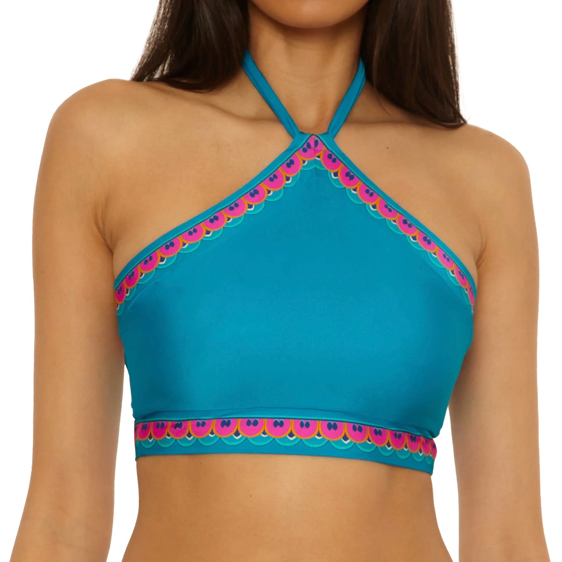 Trina Turk Mykonos High Neck Bikini Top 3243265 Multi Front 2
