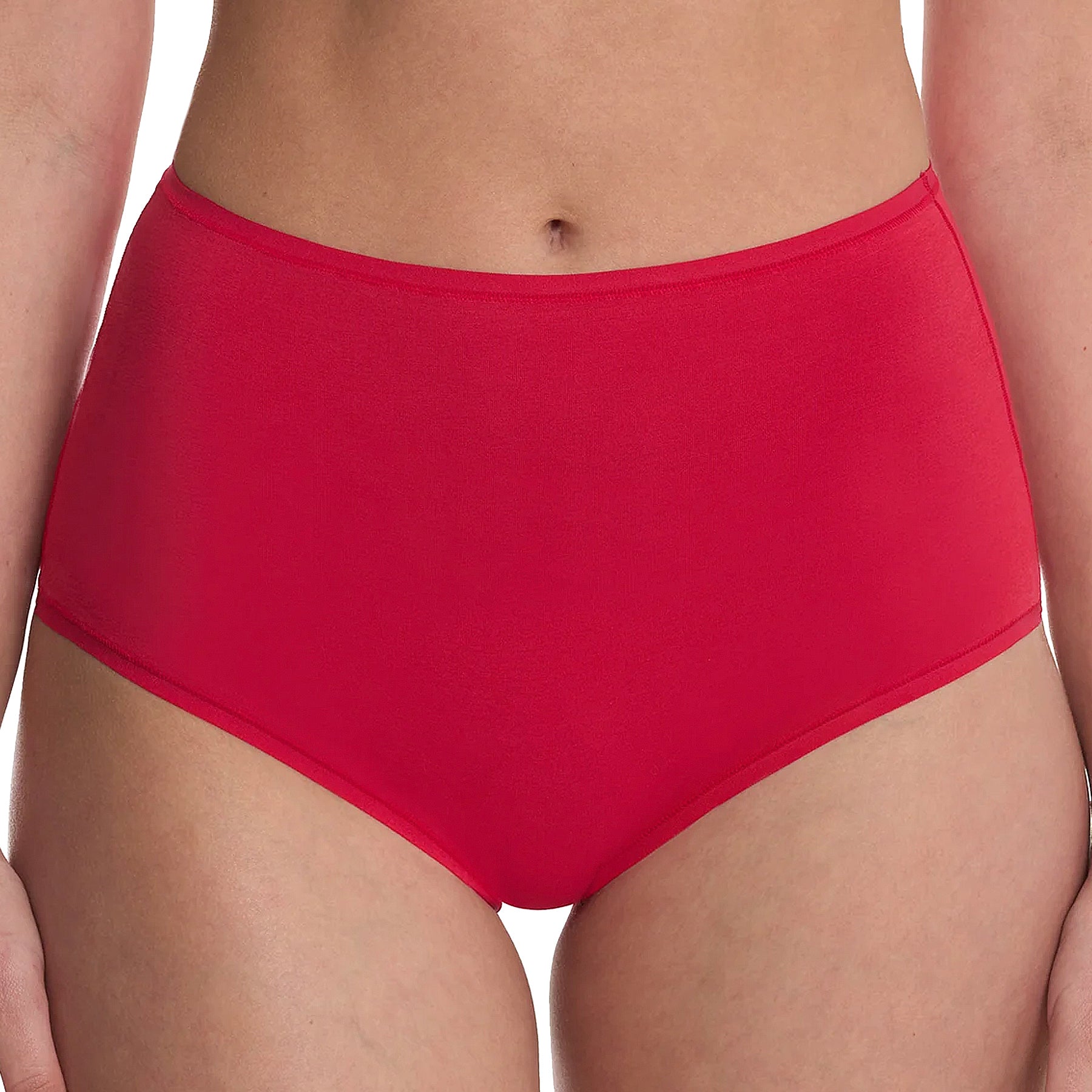 Natori Bliss Bare Cotton High Waist Brief 778346 Bonfire Front