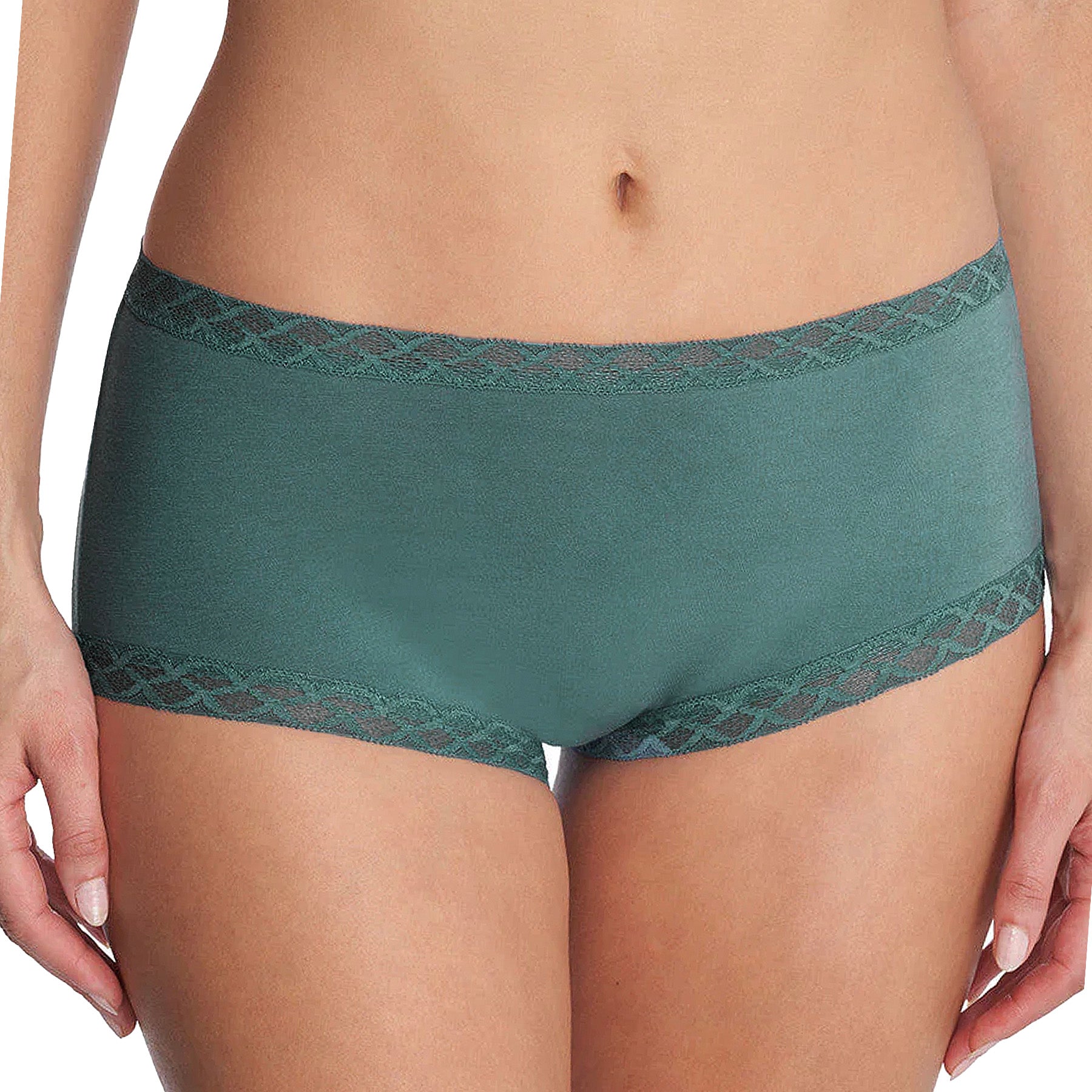 Natori Bliss Cotton Full Brief Panty 755058 Aspen Green Front