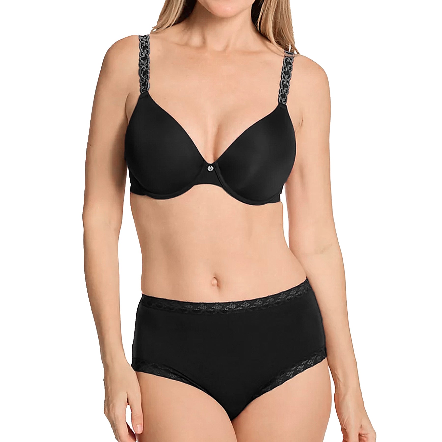 Natori Bliss Cotton Full Brief Panty 755058 Black Set