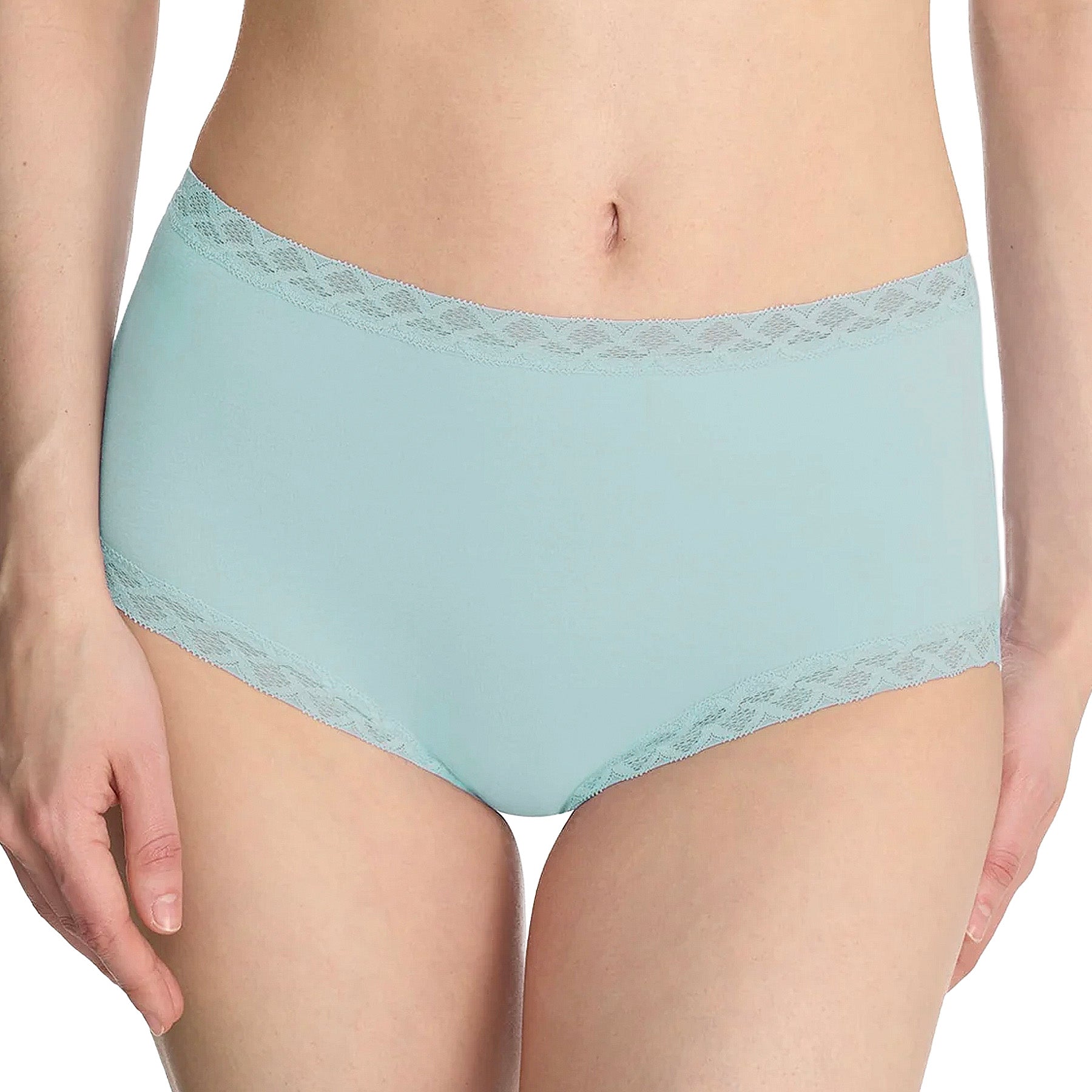 Natori Bliss Cotton Full Brief Panty 755058 Blue Meadow Front