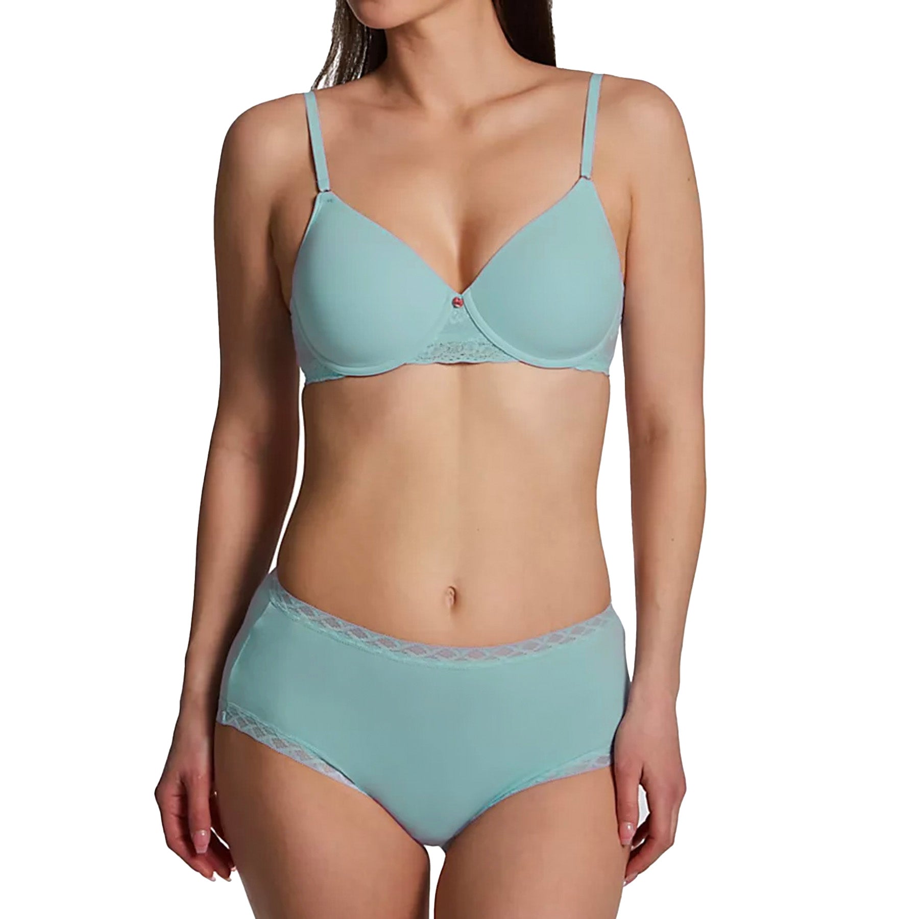 Natori Bliss Cotton Full Brief Panty 755058 Blue Meadow Set